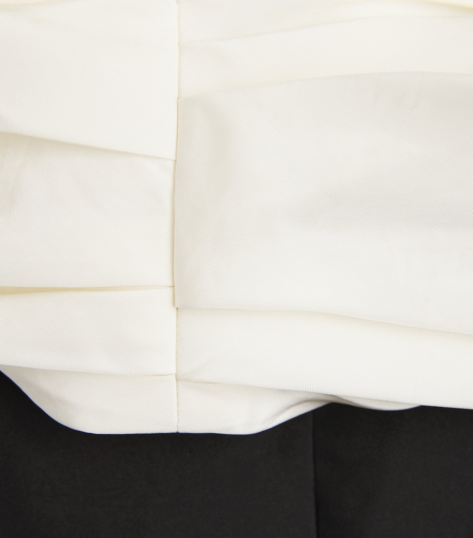 Voranida Womens Silk-Blend Ruched-Detail Vetra Top Black Image 6
