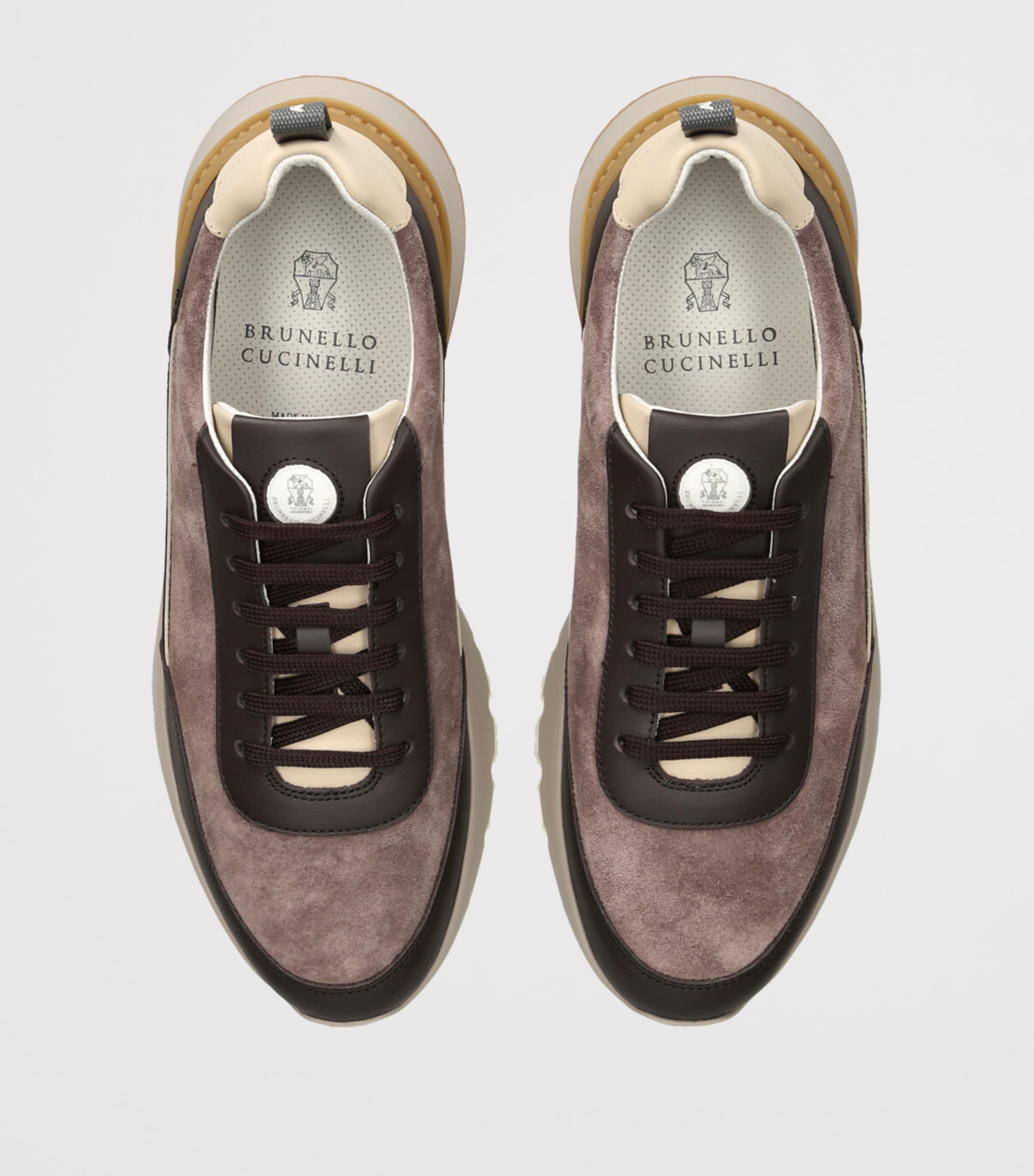 Leather-Suede Runner 2.0 Sneakers BROWN/OTH Image 4