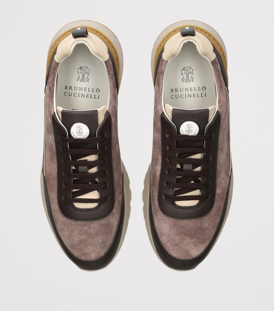 Leather-Suede Runner 2.0 Sneakers BROWN/OTH Image 4