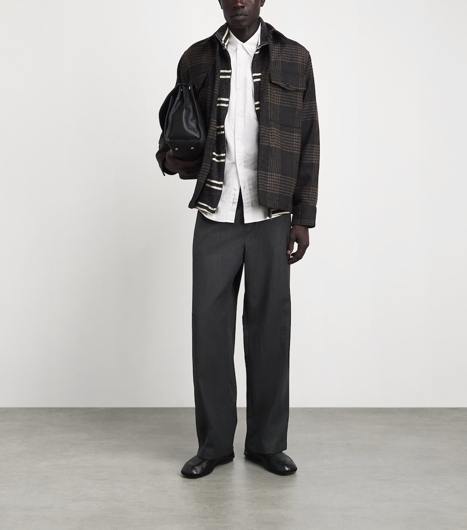 Rag & Bone Mens Cotton Avery Long-Sleeve Shirt Ltblustrip Image 2