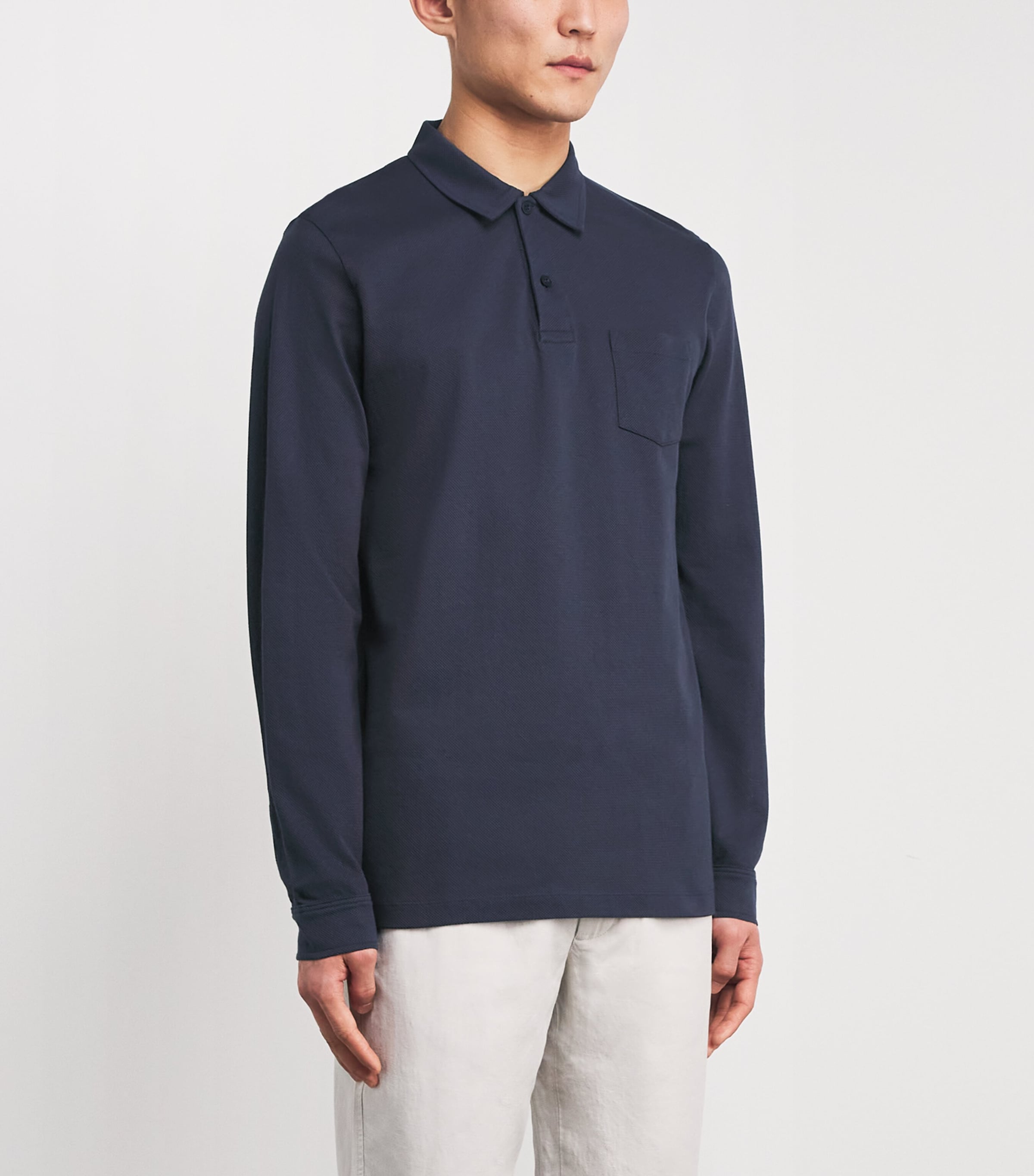 Supima Cotton Riviera Polo Shirt NAVY BUAA Image 3