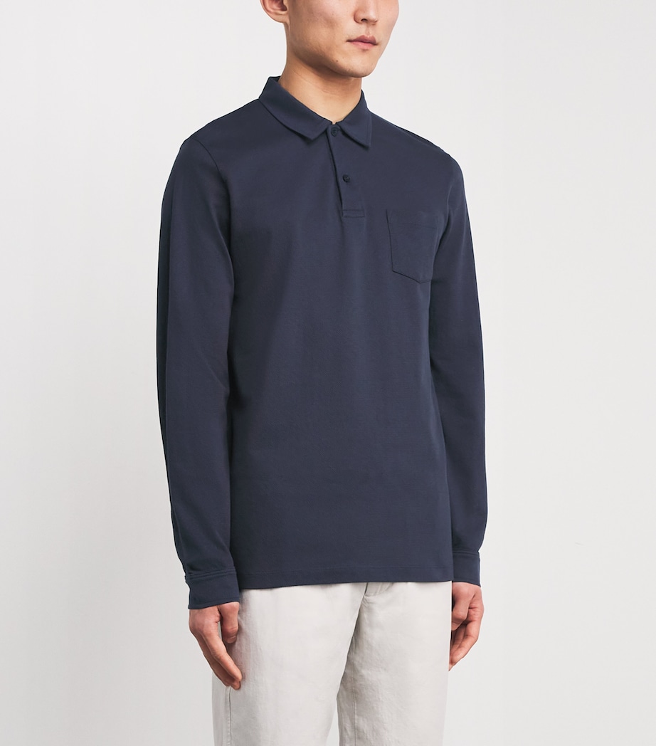 Supima Cotton Riviera Polo Shirt NAVY BUAA Image 3