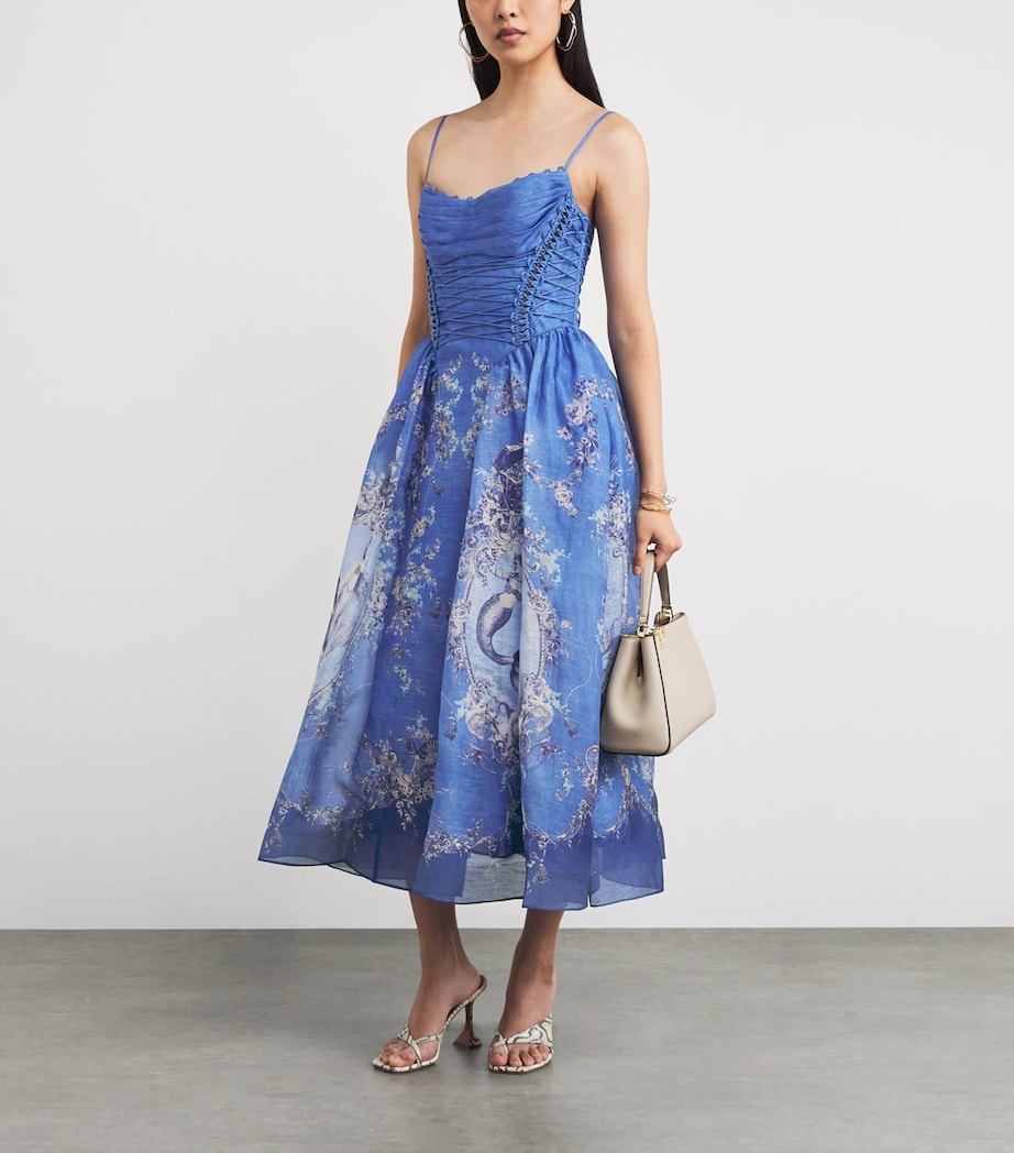 Linen-Silk Midi Dress BLME BLUE MERMAID Image 2