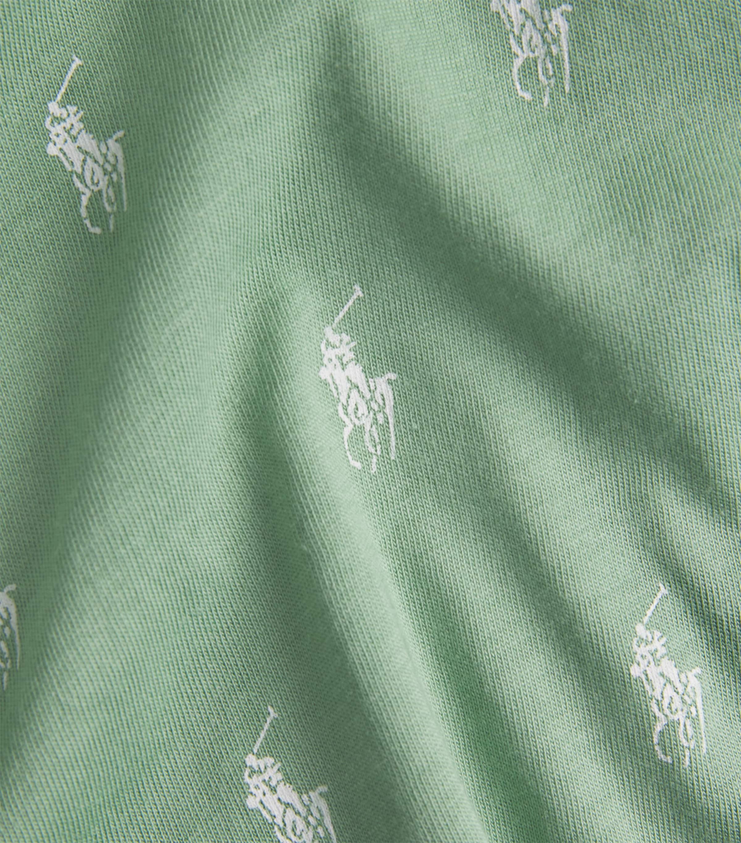 Cotton Polo Pony T-Shirt OUTBACK GREEN AOPP Image 6