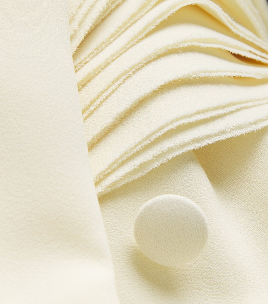 Pleated Double-Breasted Blazer Maxi Dress CREAM WHITE Image 5