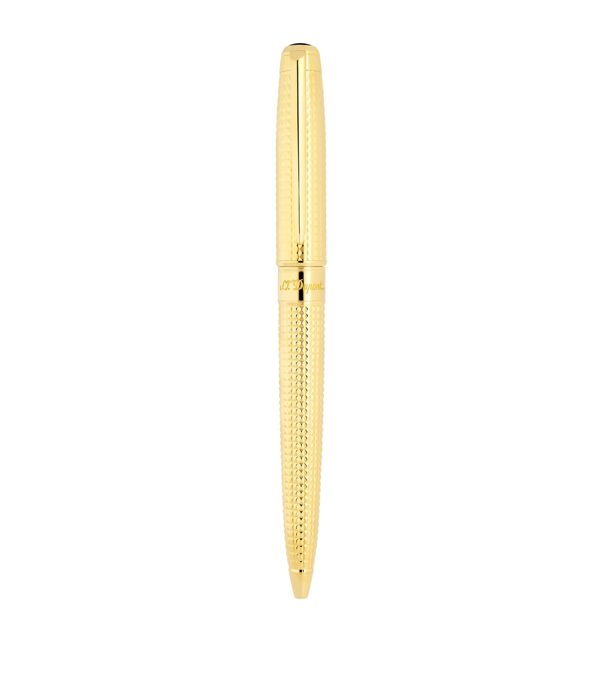 Shop St Dupont S. T. Dupont Line D Eternity Ballpoint Pen In Gold