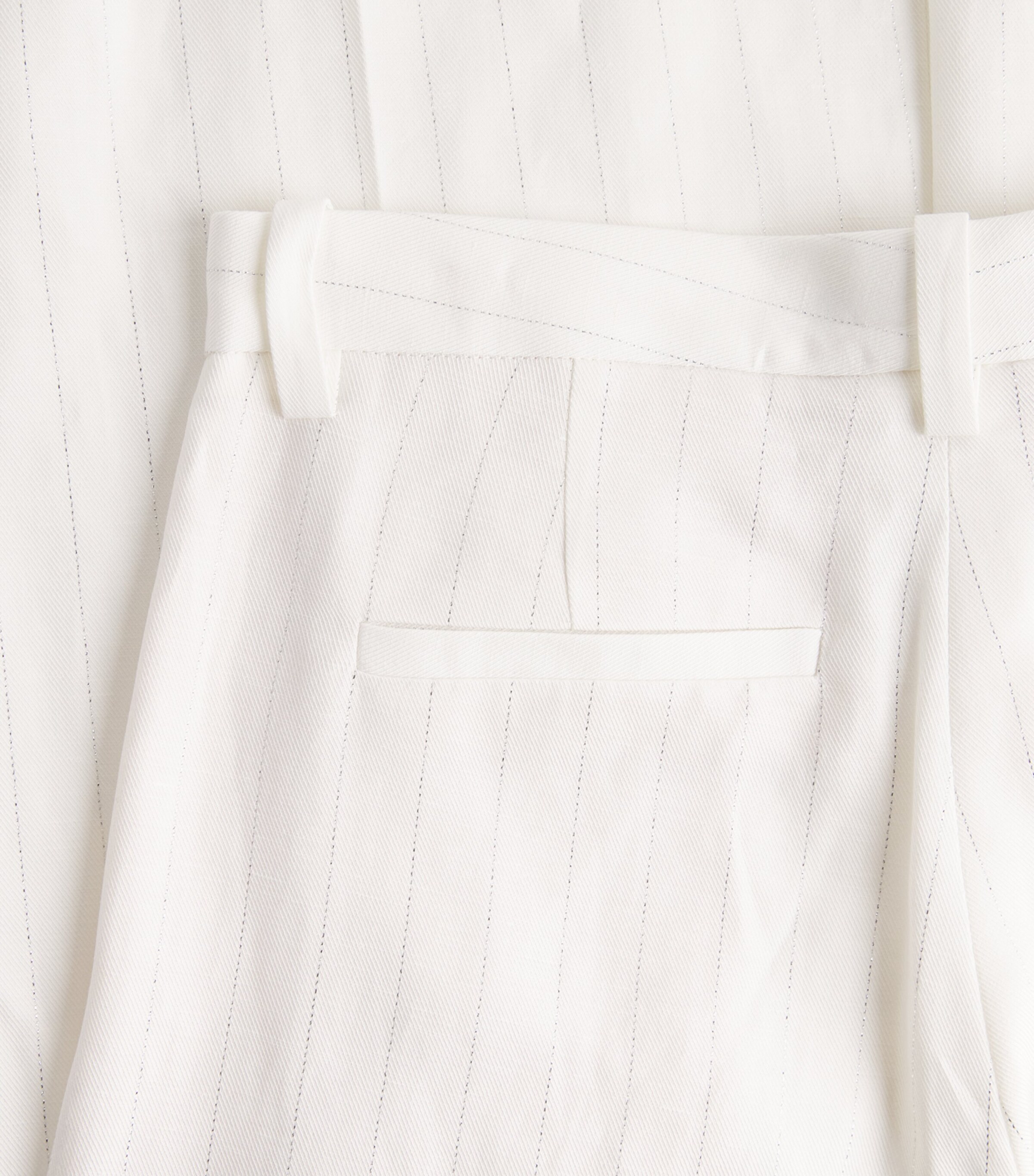 Maje Womens Stripe Wide-Leg Trousers White Image 6