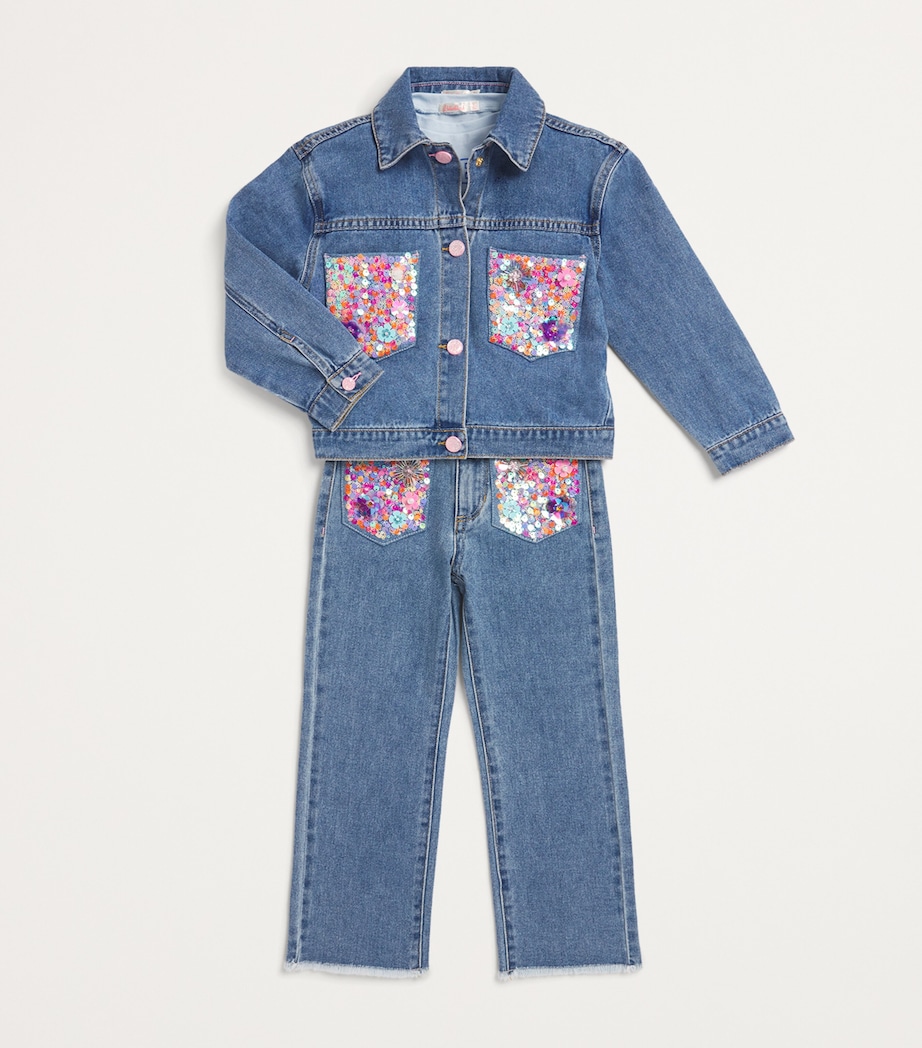 Sequin-Embellished Denim Jacket (3-12 Years) Z25 STONE BRUSH Image 3