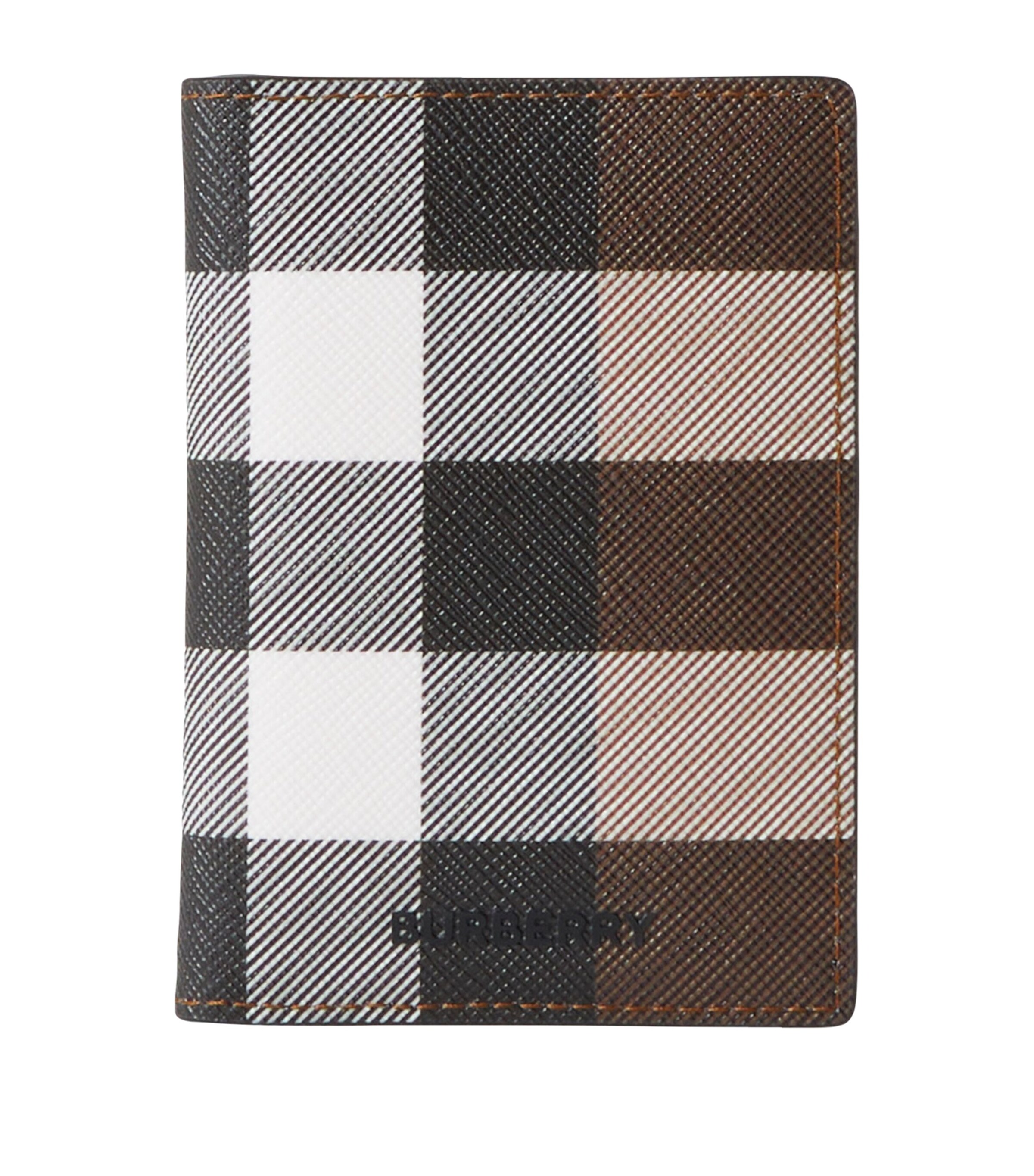 Burberry Check Bifold Card Holder In Brown