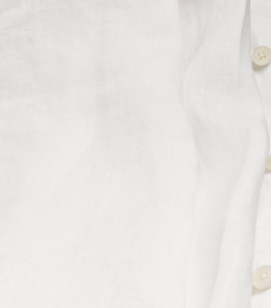 Linen Relaxed Shirt WHITE Image 5