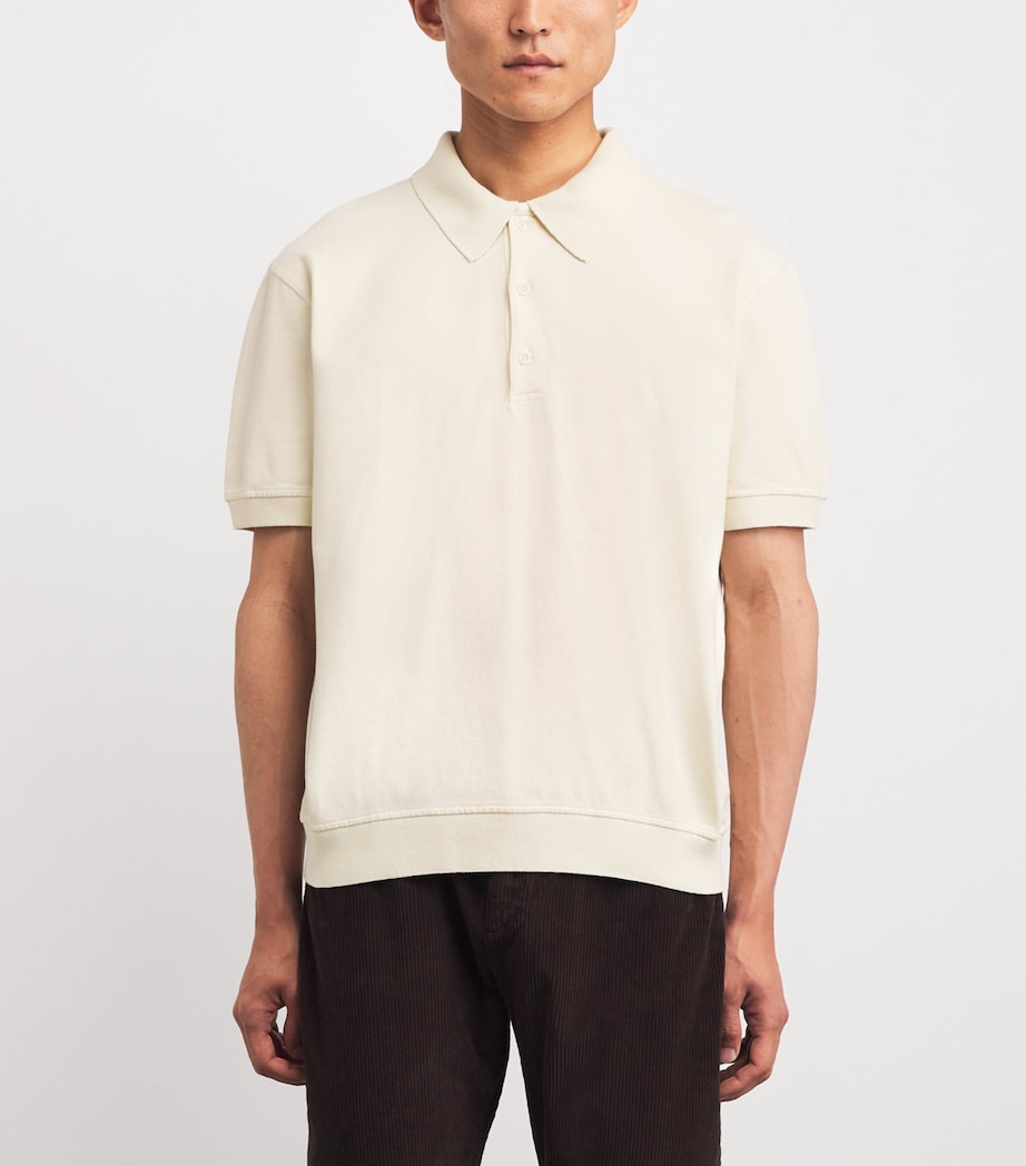 Cotton Banded Polo Shirt MT138-1834-ECR Image 3