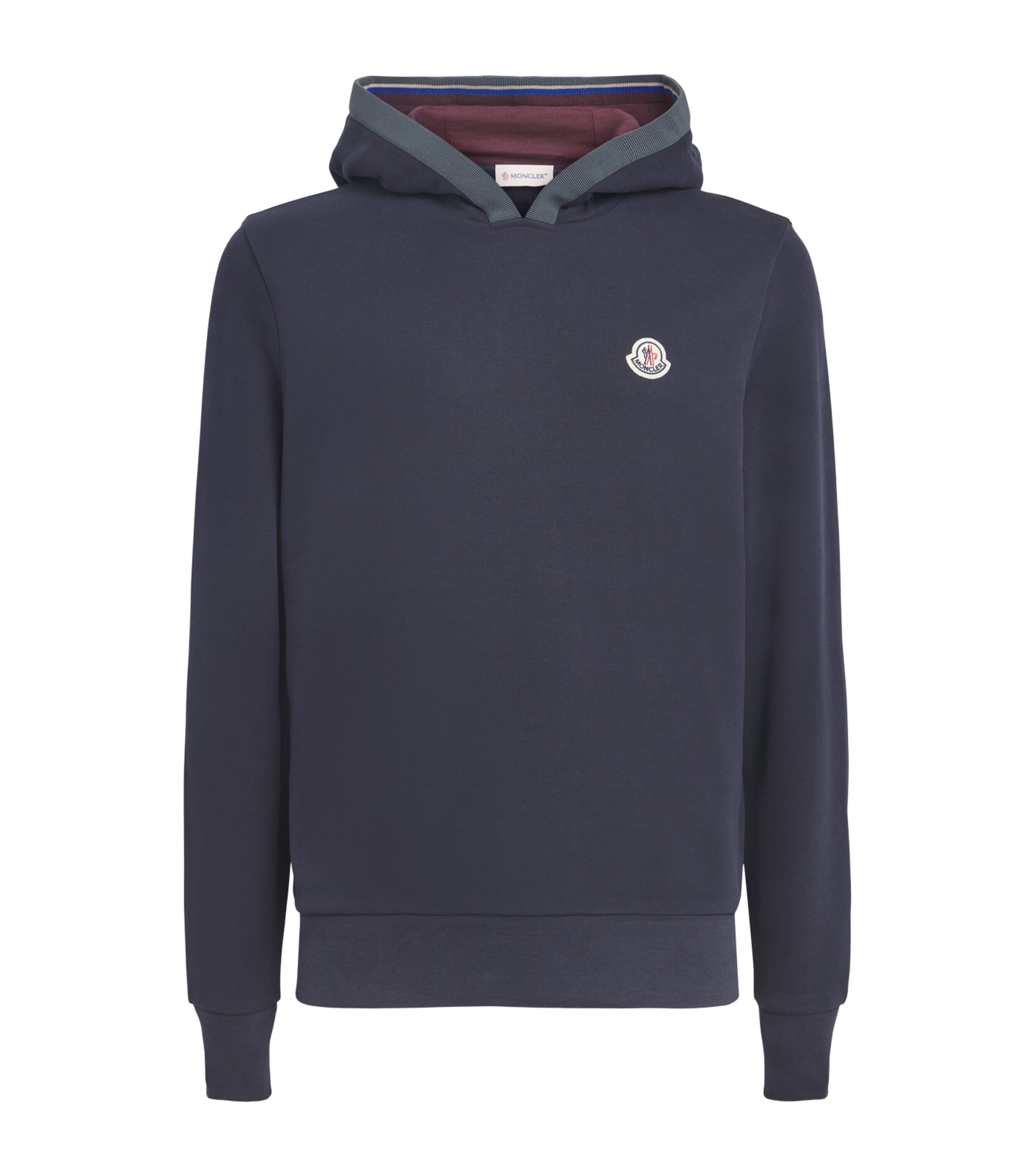 Moncler Mens Cotton Logo Patch Hoodie Image 1