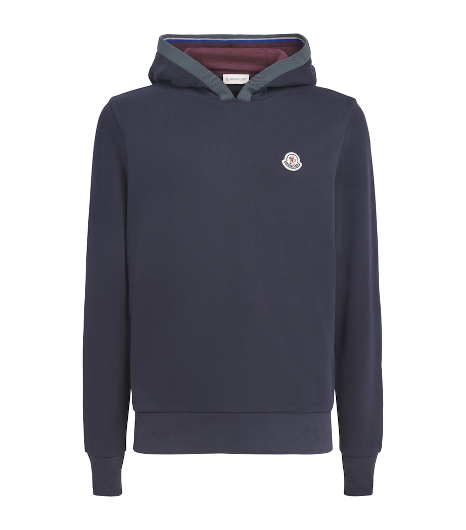 Moncler Mens Cotton Logo Patch Hoodie Image 1