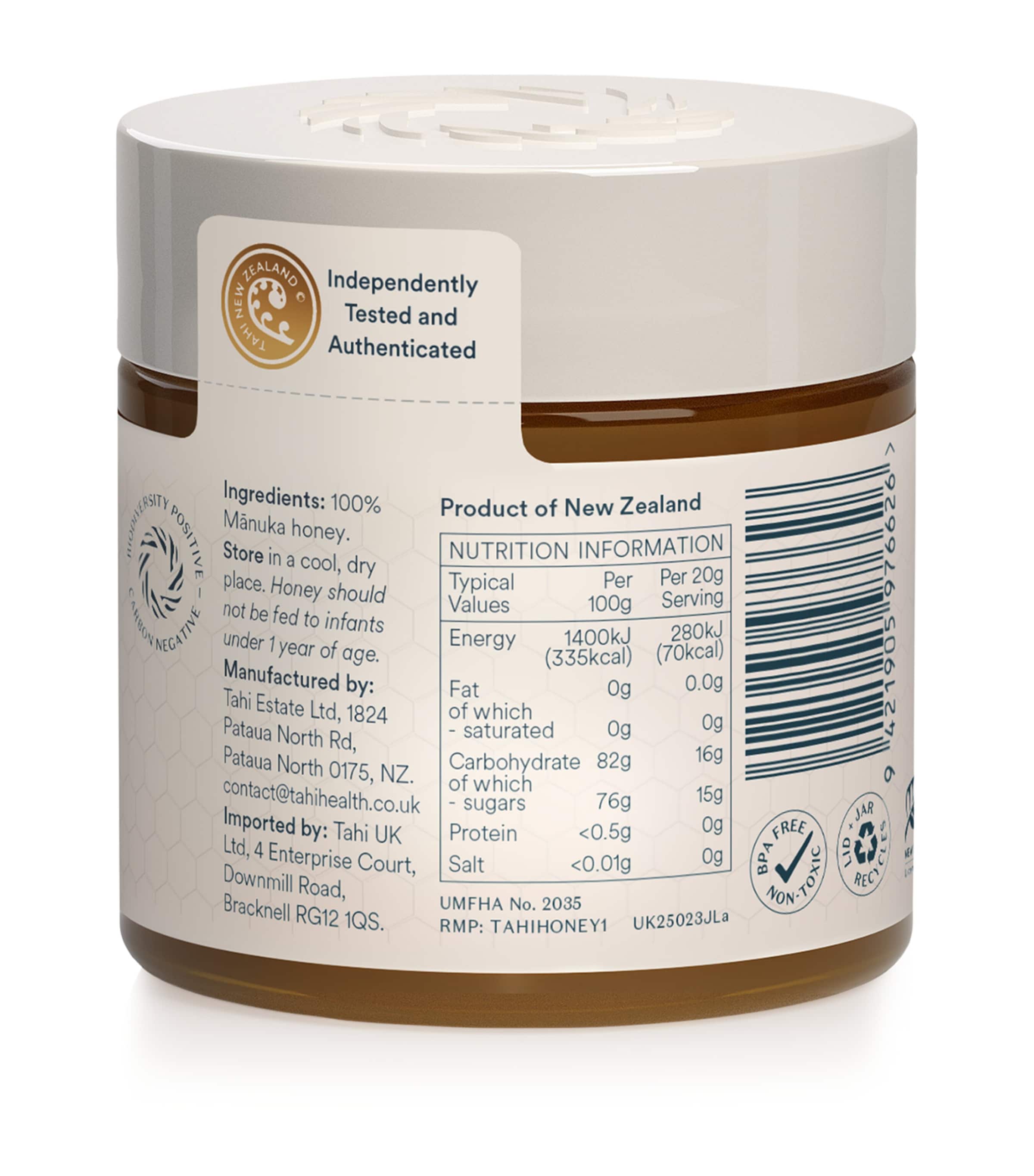Manuka Honey UMF™ 23+ / MGO 1046+ (250g) NO COLOUR Image 3