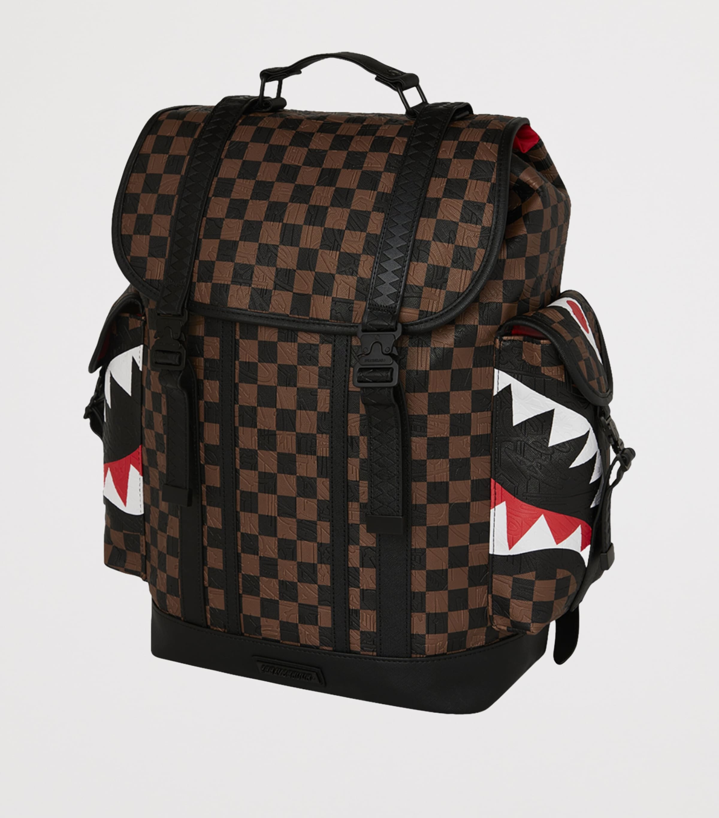 Embossed Check Monte Carlo Backpack BROWN Image 5