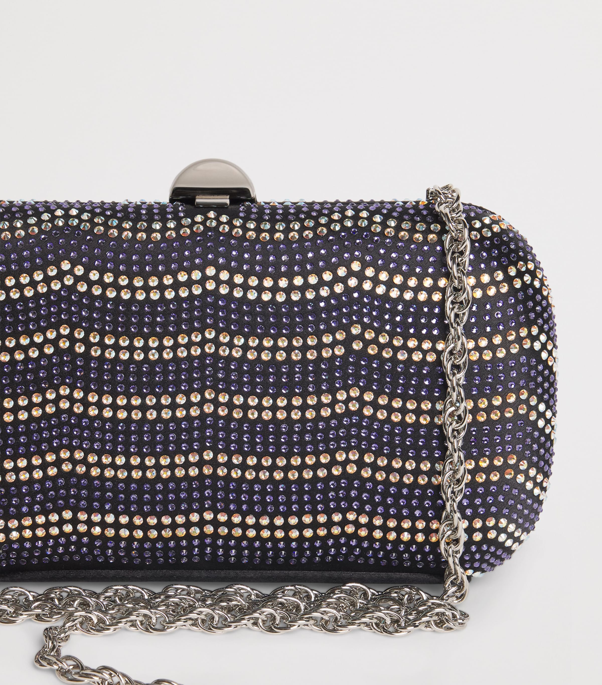 Rodo Embellished Wave Clutch Bag Black Image 5