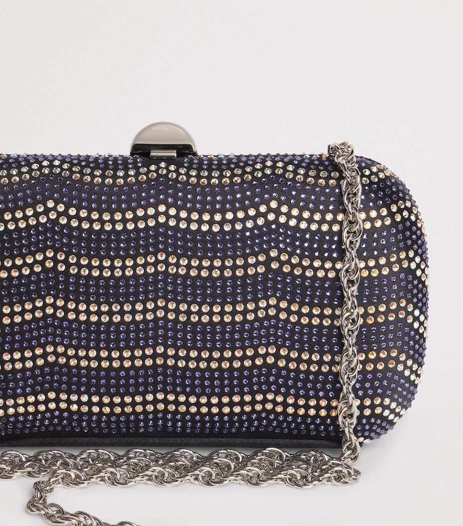 Rodo Embellished Wave Clutch Bag Black Image 5