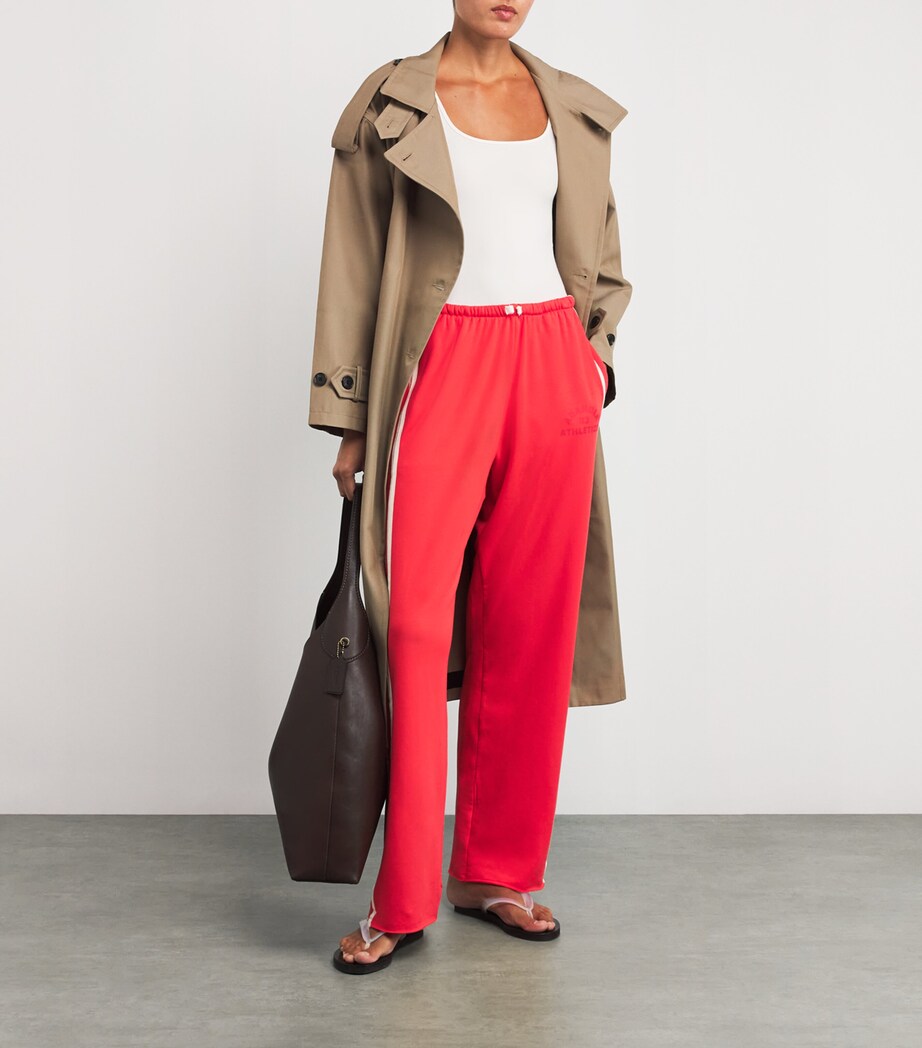 Organic Cotton-Modal Straight Sweatpants APPLE RED Image 2