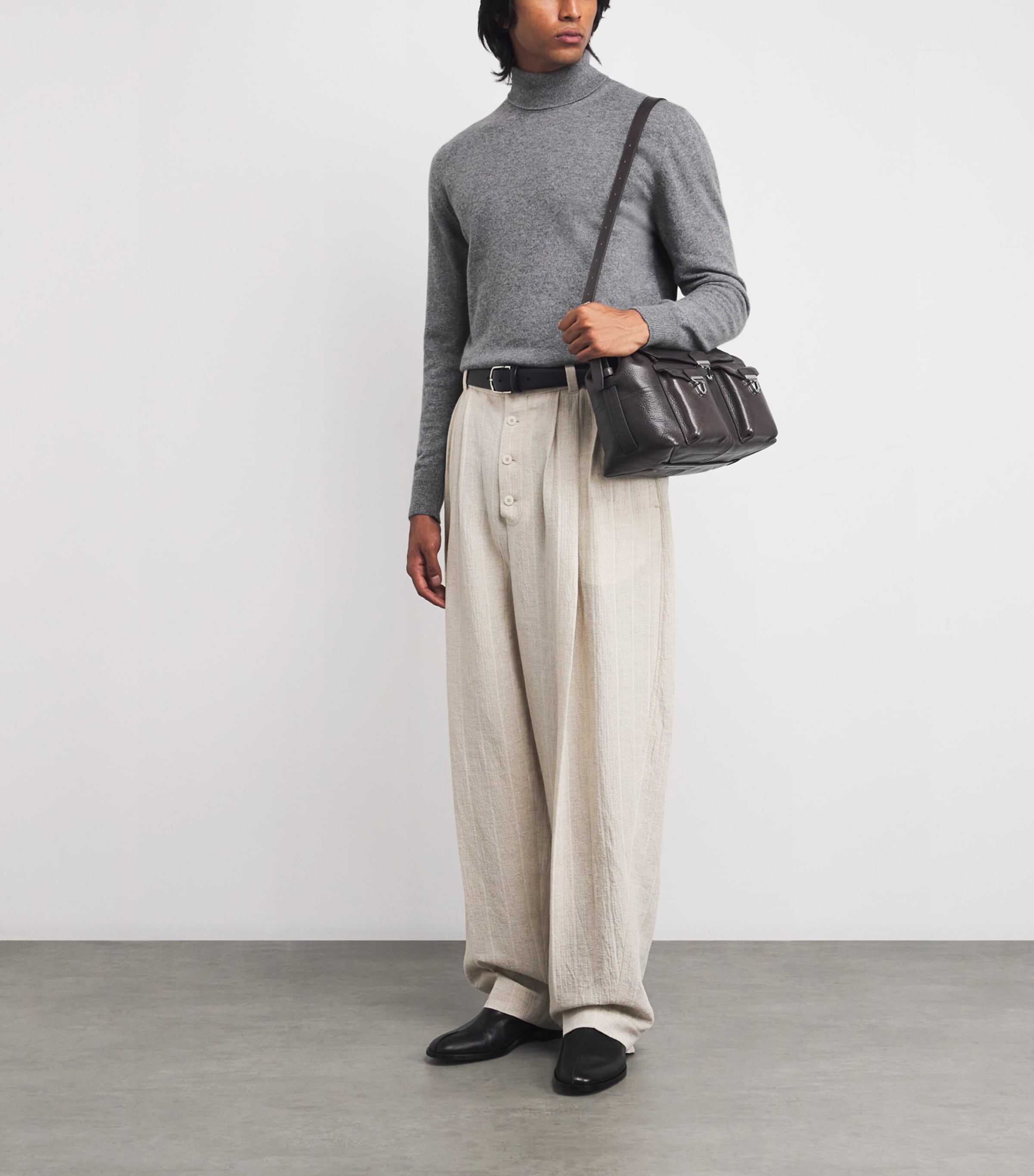 Lardini Mens Cashmere Rollneck Sweater Image 2