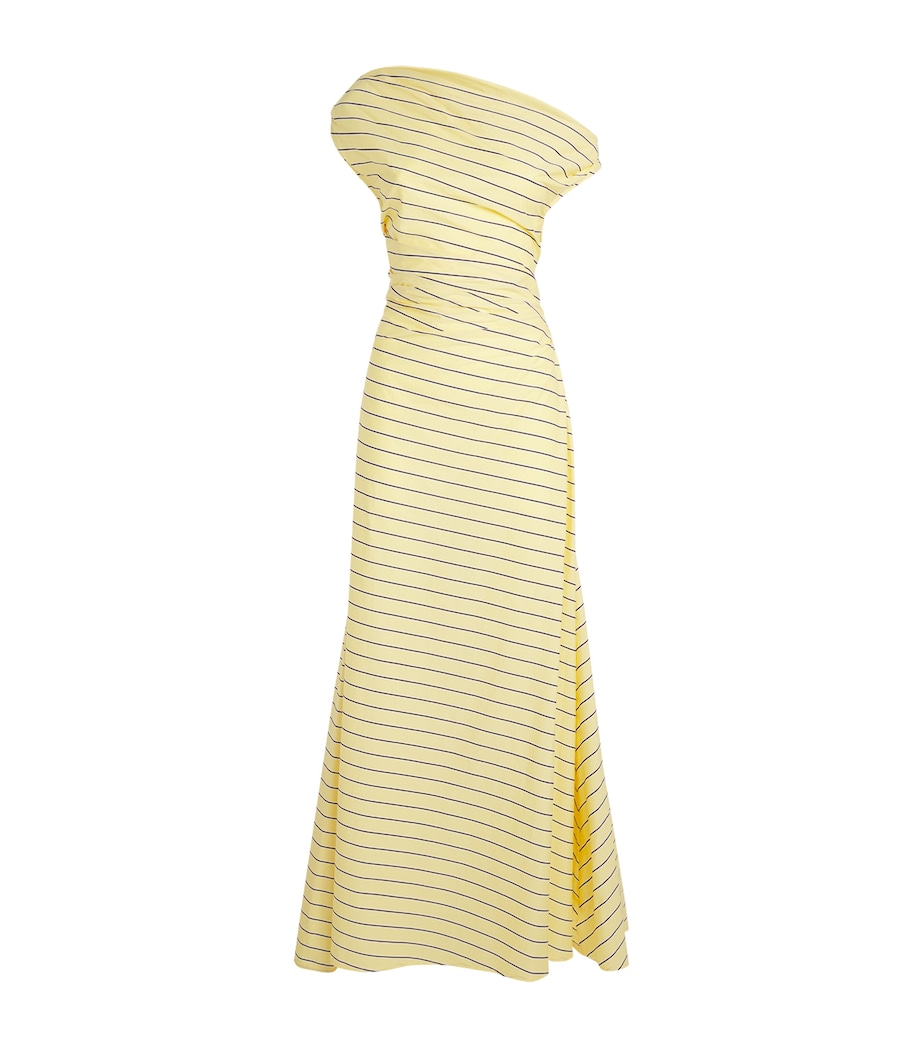 STAUD Womens Cotton Stripe Phare Maxi Dress Mons Monday Image 1