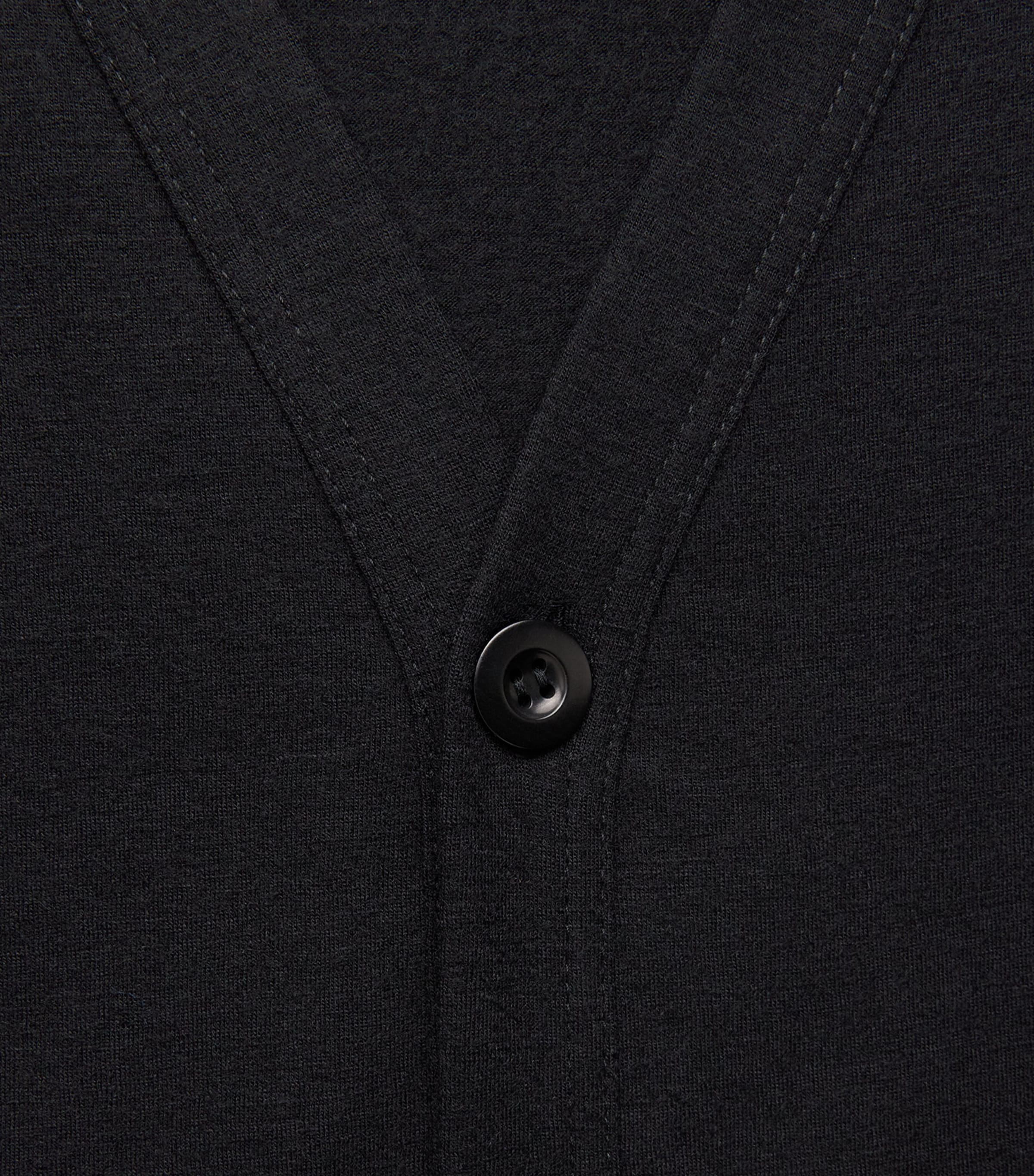 Junya Watanabe MAN Mens Wool Leather-Patch Cardigan Black X Black Image 6