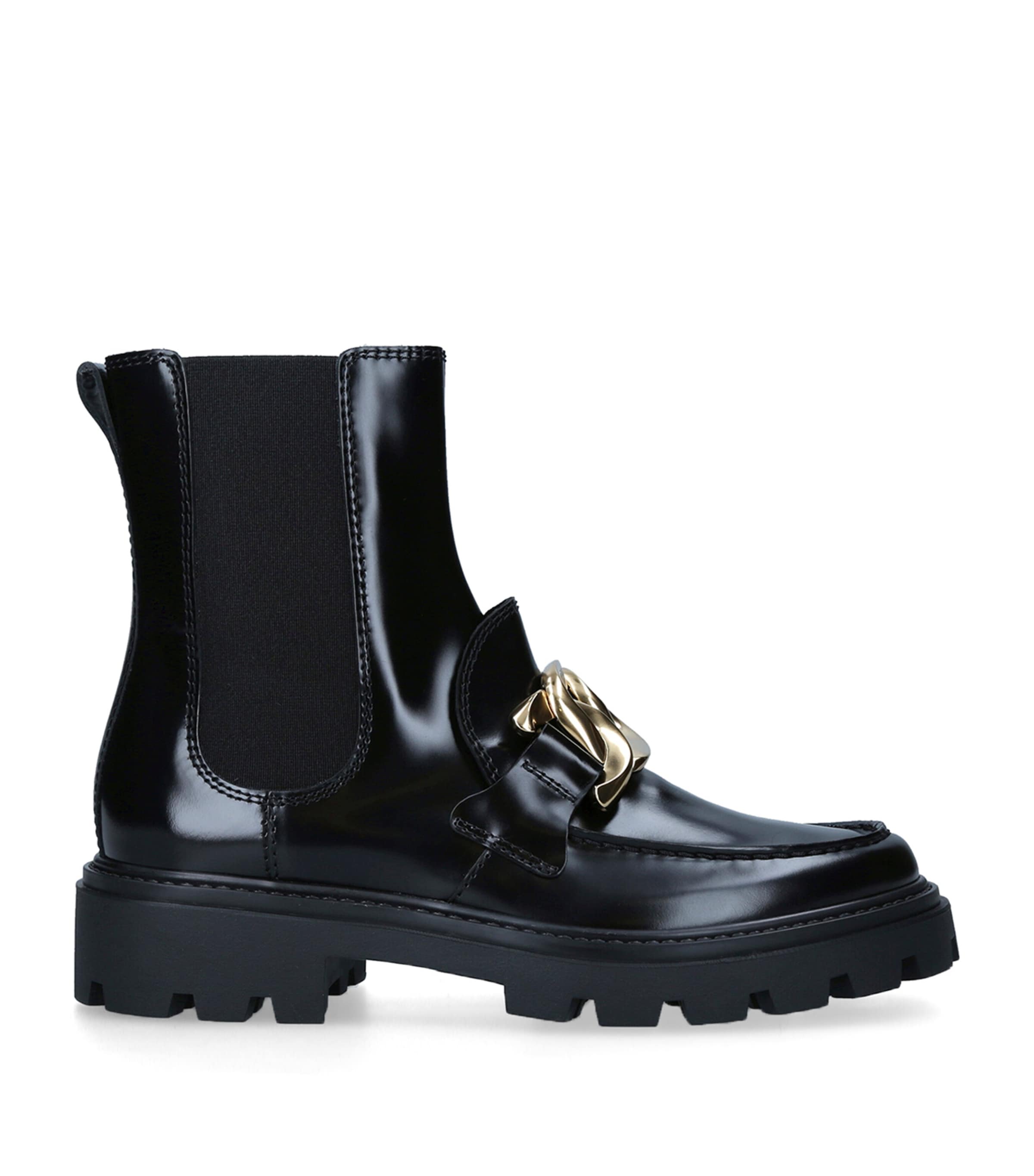 Leather Gomma Pesante Boots BLACK Image 3