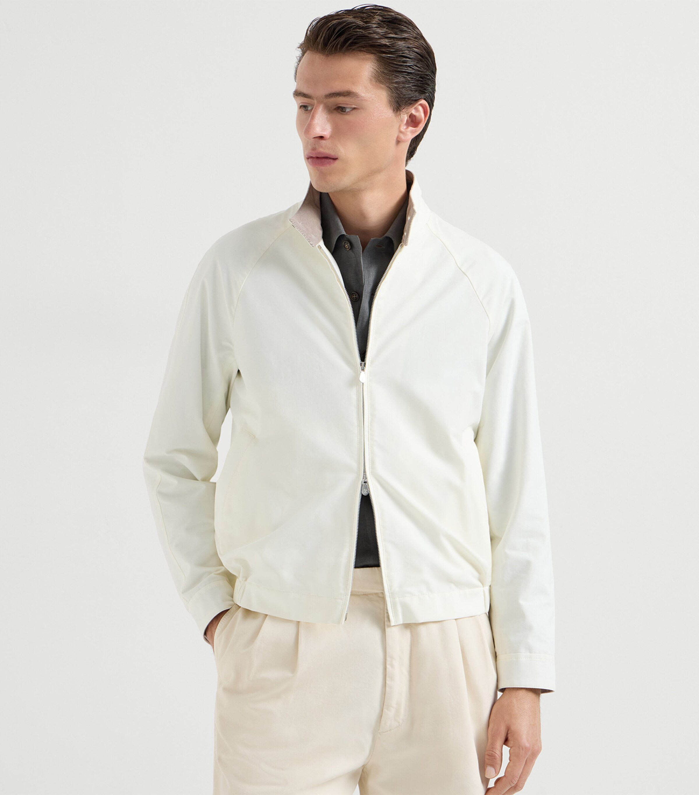 Brunello Cucinelli Mens Cotton-Blend Water-Resistant Jacket Image 5