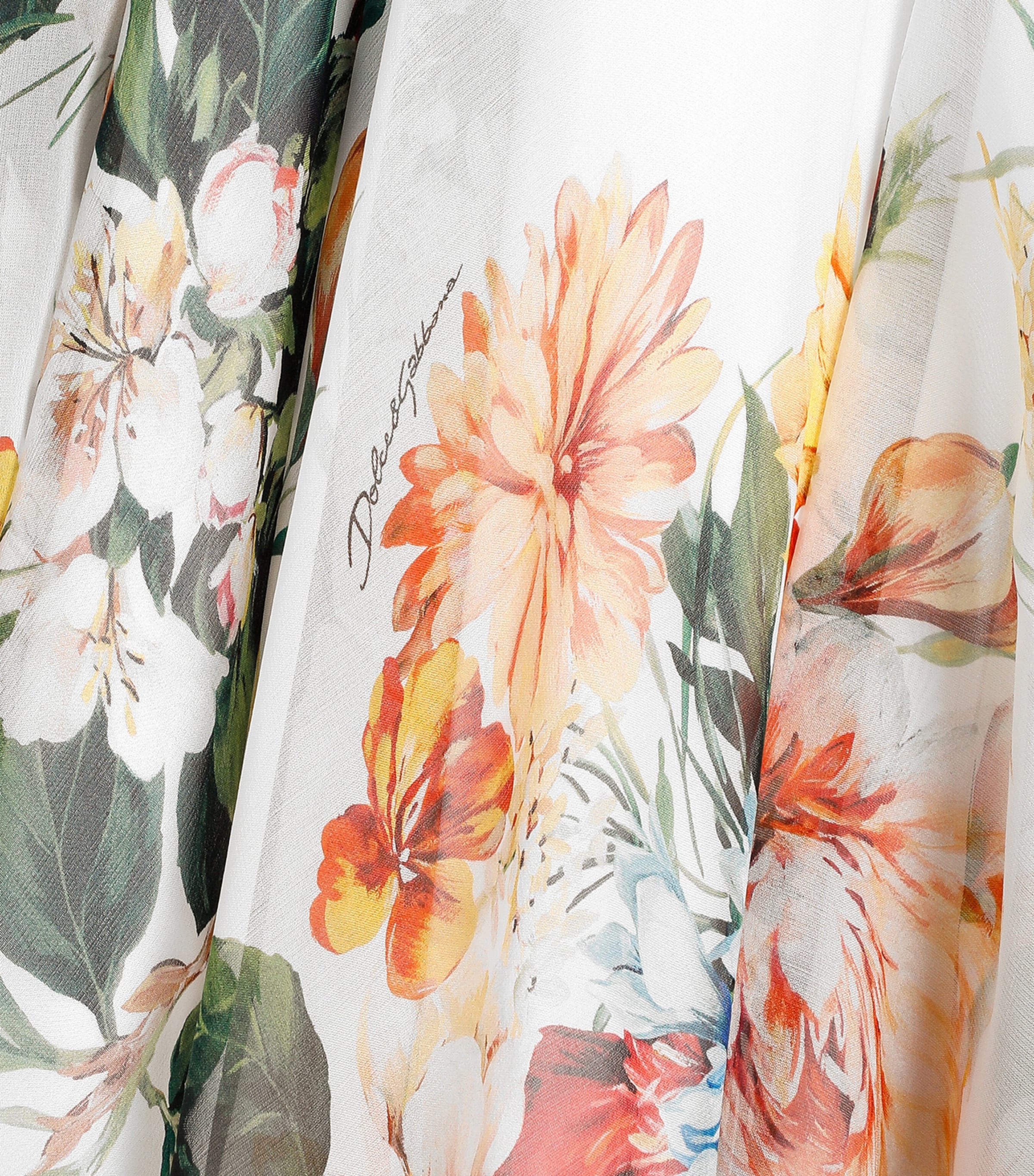 Dolce&Gabbana Kids Silk Floral Dress (8-12 Years) B.fiori Cr Image 4