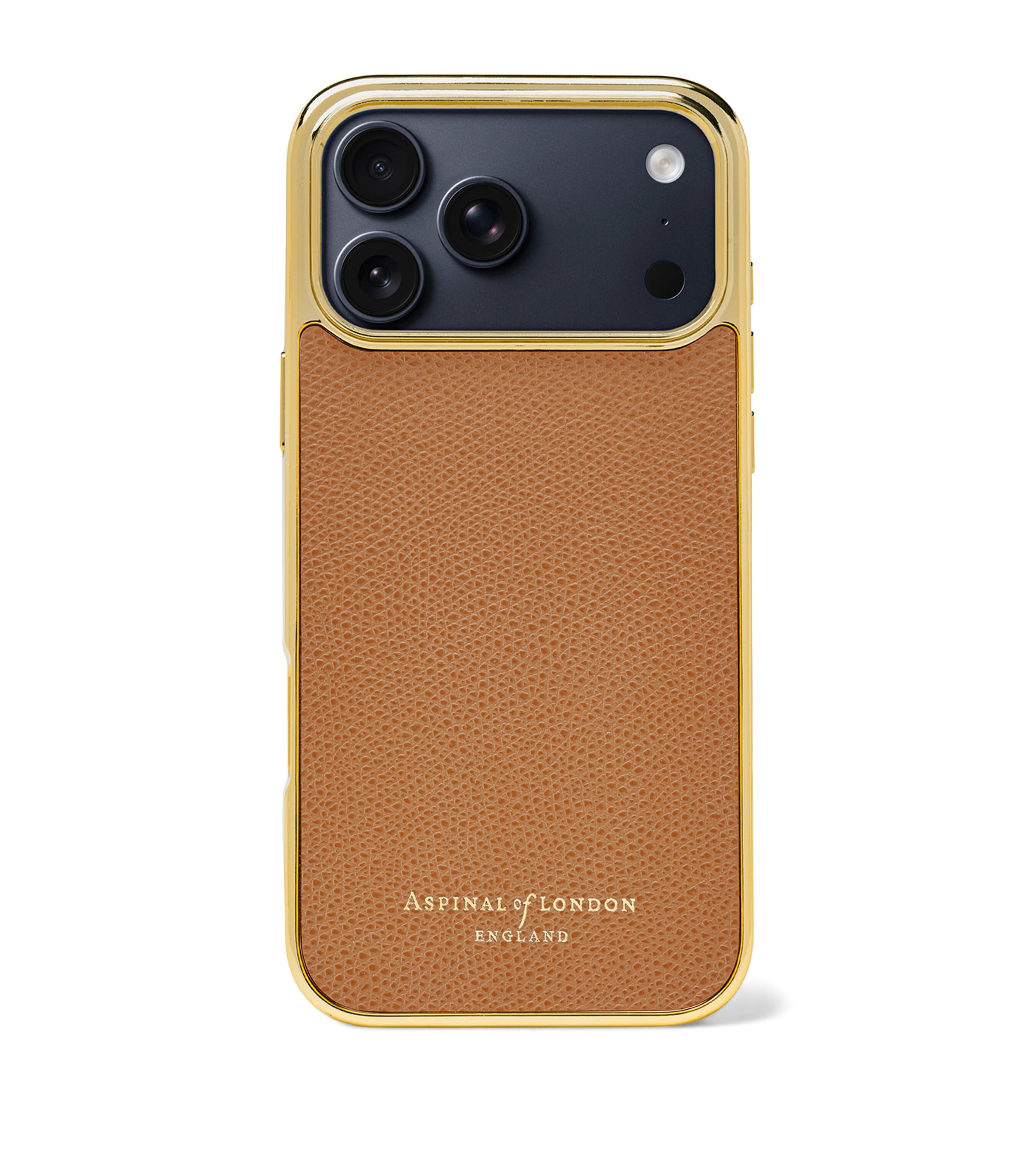 Aspinal Of London Leather iPhone 17 Pro Case Caramel Image 1