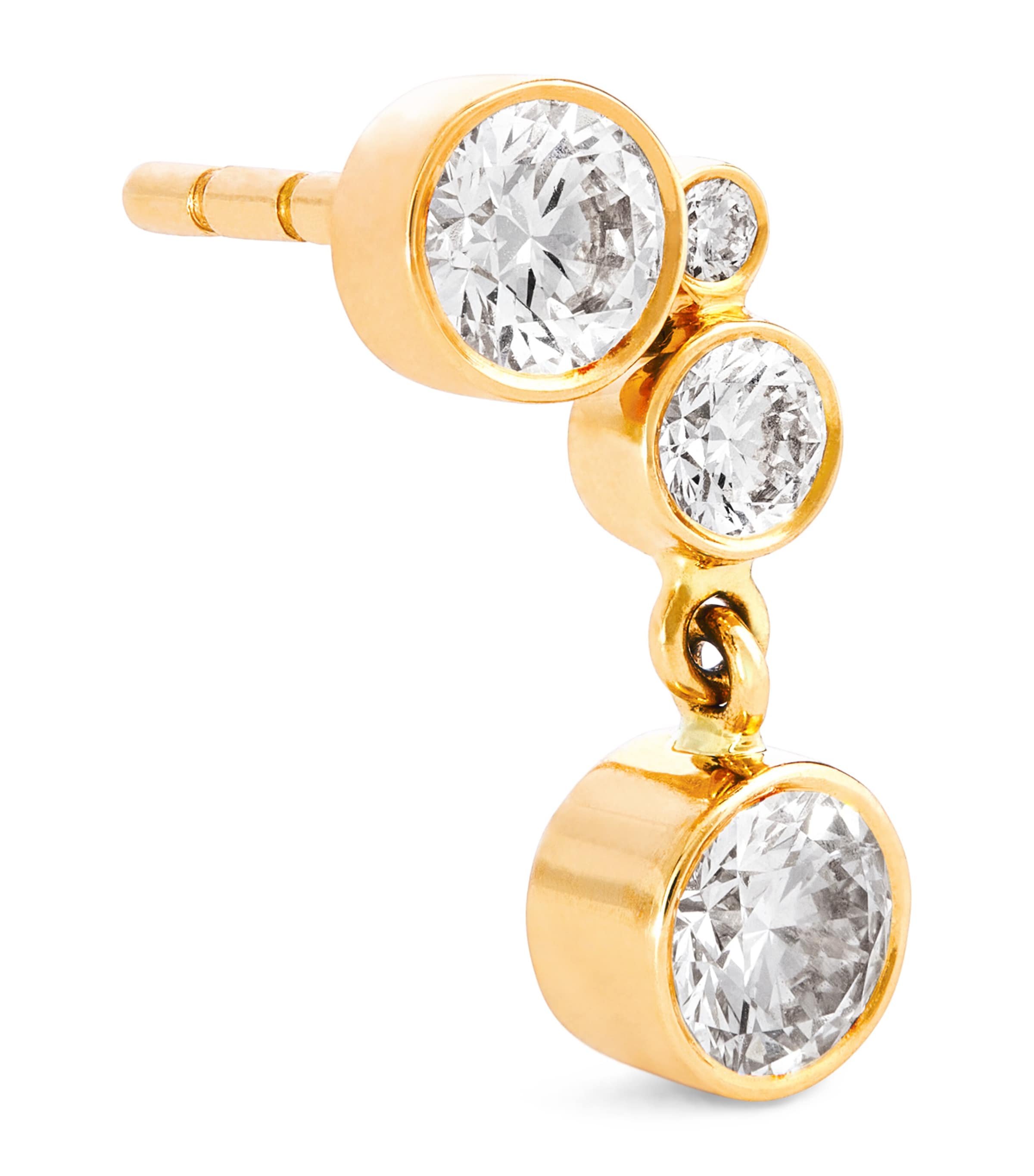 Sophie Bille Brahe Yellow Gold And Diamond Stellari Diamant Single Right Earring In Gold