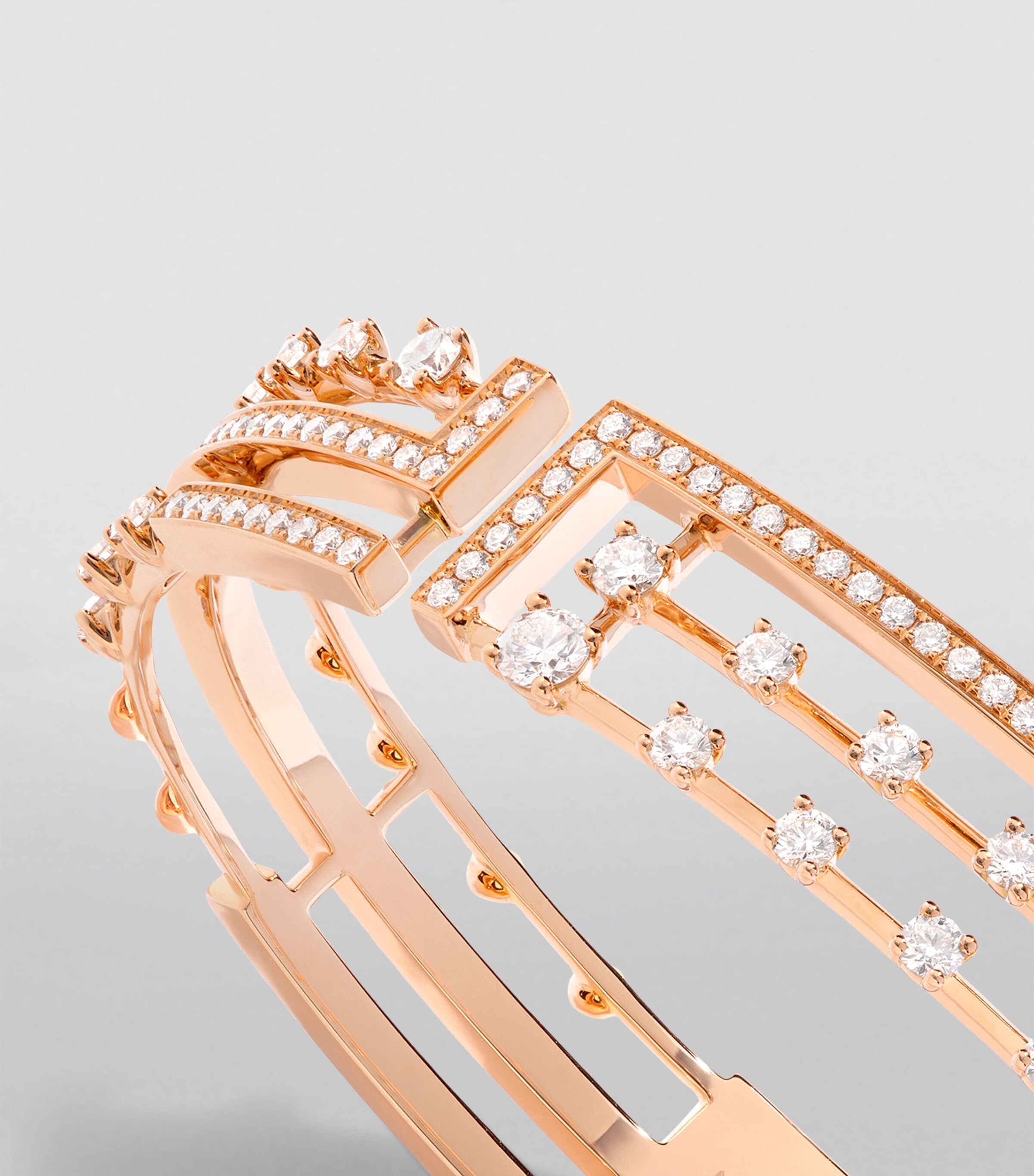 Small Rose Gold and Diamond Avenues Bangle ROSE GOLD Image 4