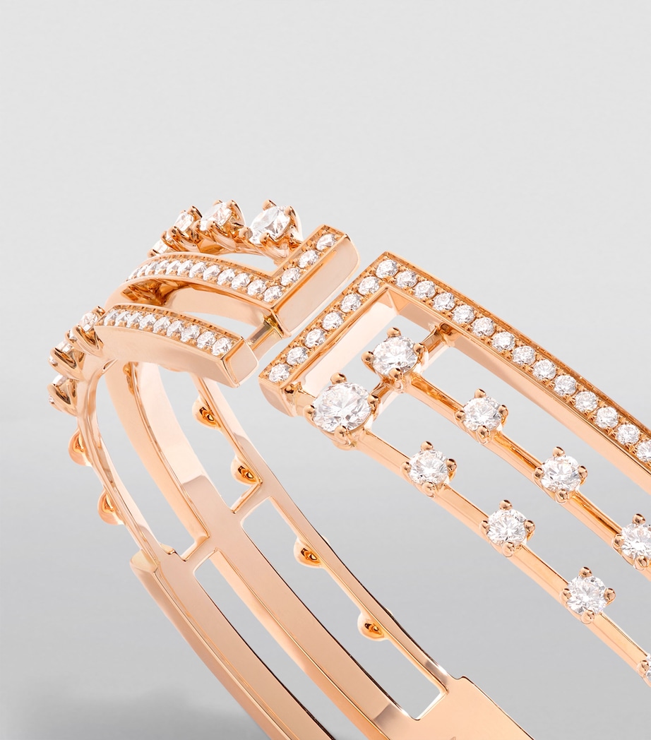 Small Rose Gold and Diamond Avenues Bangle ROSE GOLD Image 4