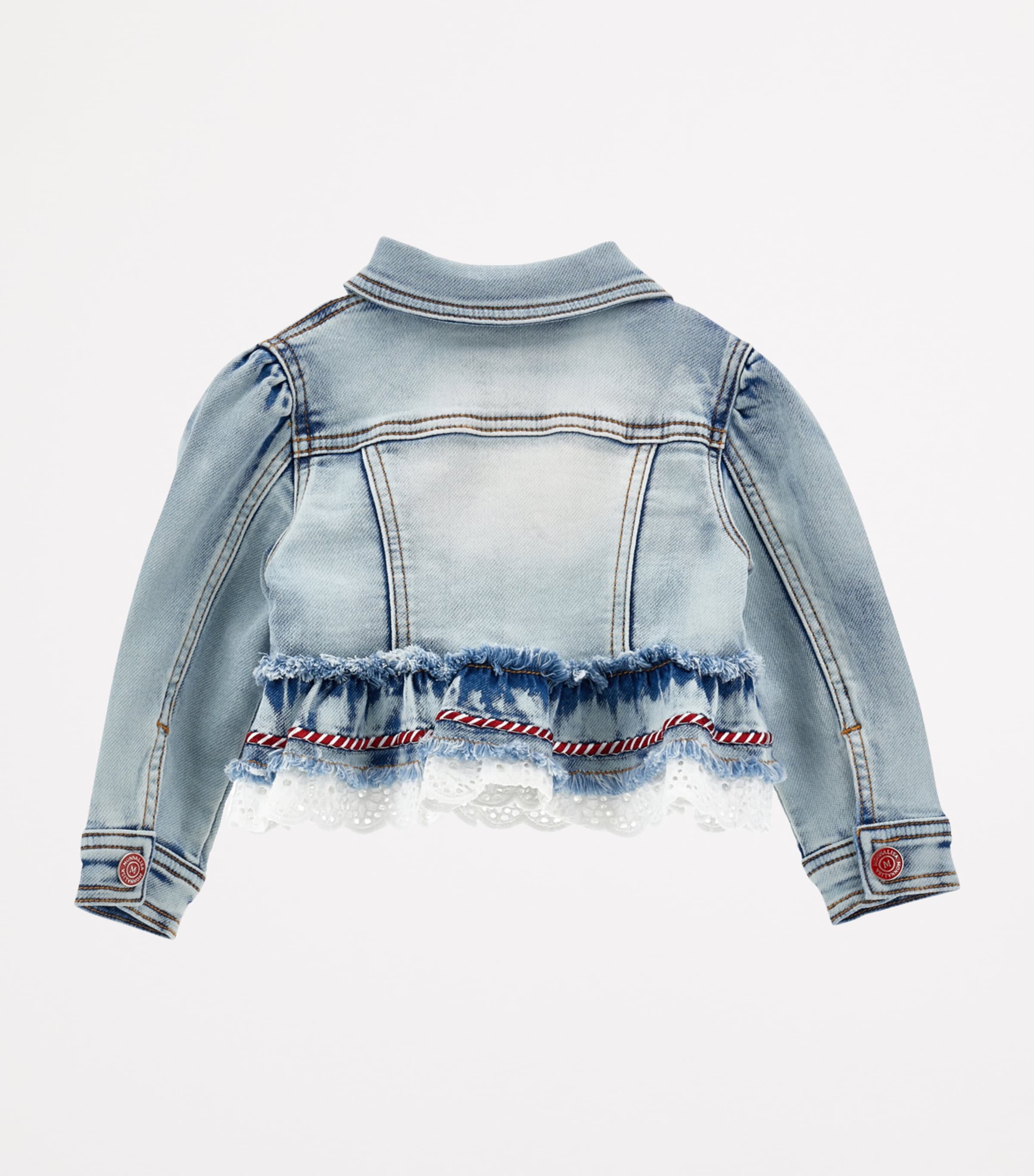 Embroidered Denim Jacket (3-36 Months) STONE BLEACH Image 2