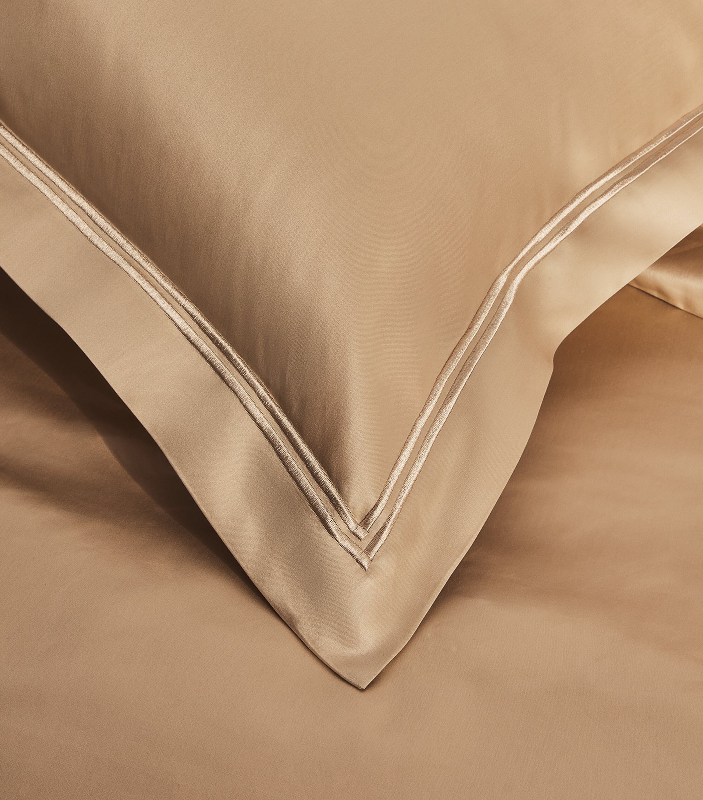 Cotton Pendle Single Fitted Sheet (90cm x 190cm) SABLE Image 4