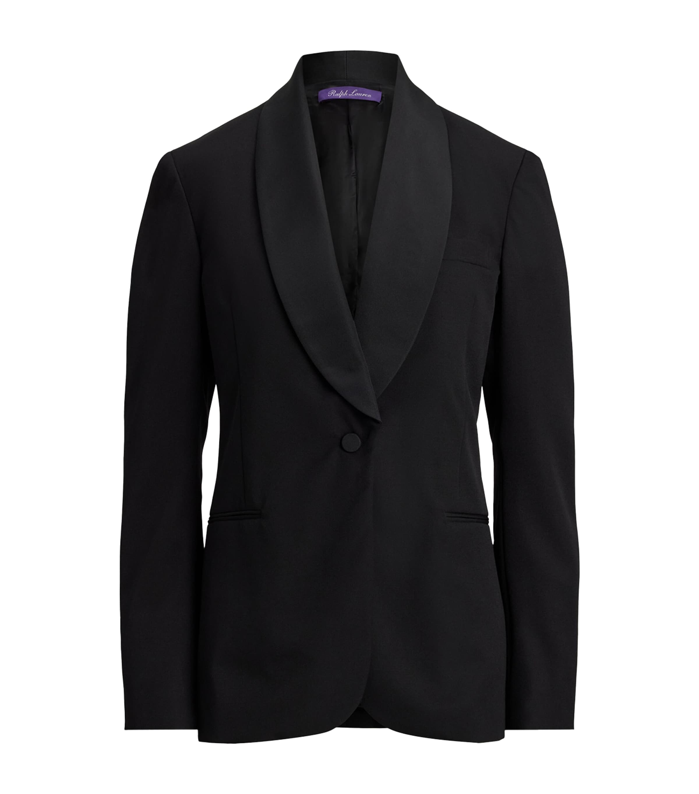 Ralph Lauren Sutton Slim Grain De Poudre Tuxedo Jacket In Black