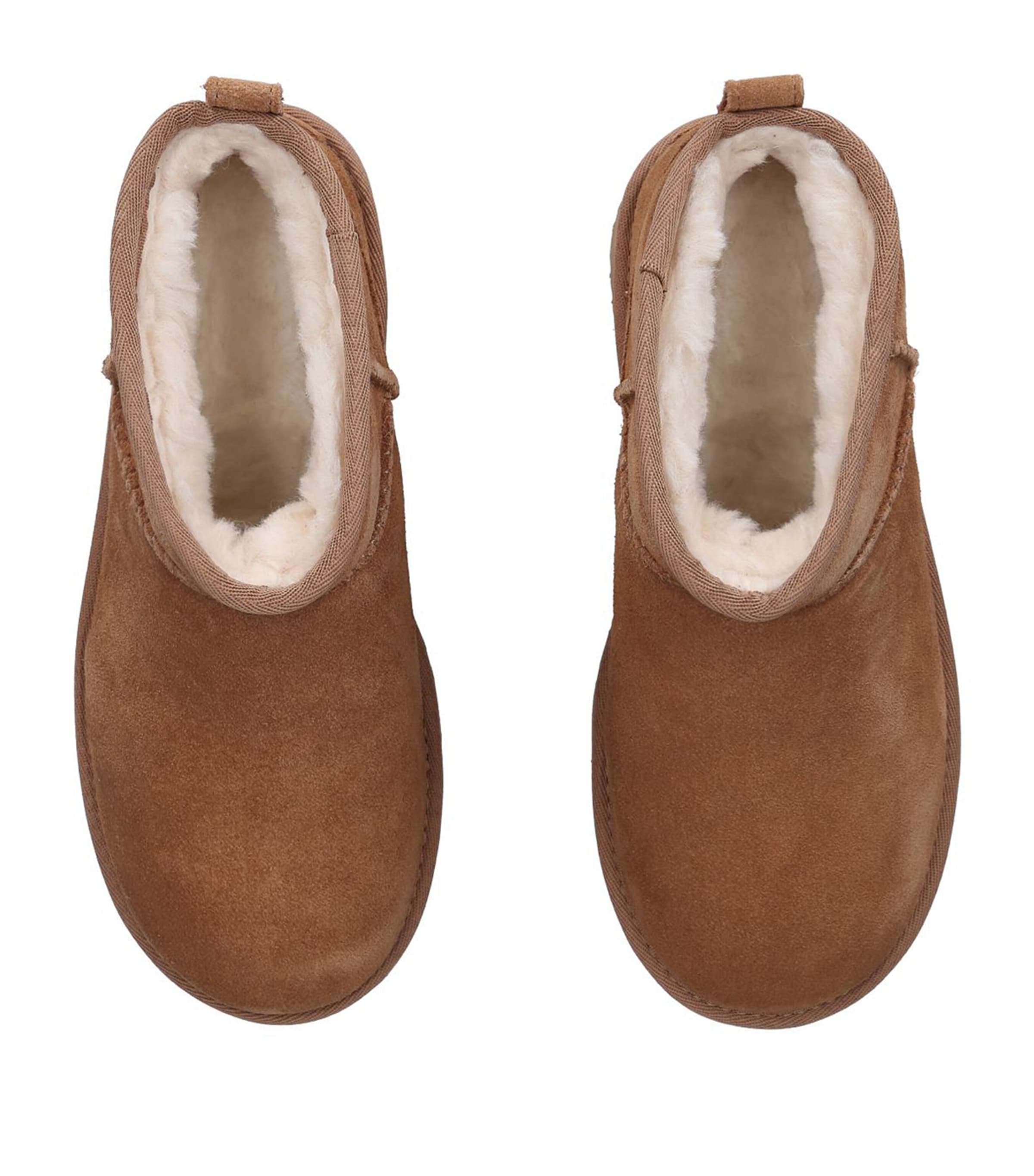 UGG Womens Suede Classic Ultra Mini Platform Boots Chestnut Image 4