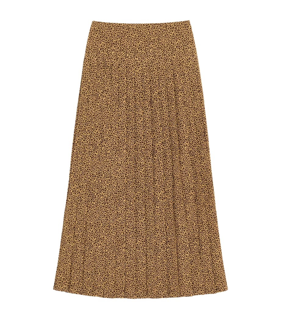 Valentino Womens Silk Pleated Maxi Skirt Image 1