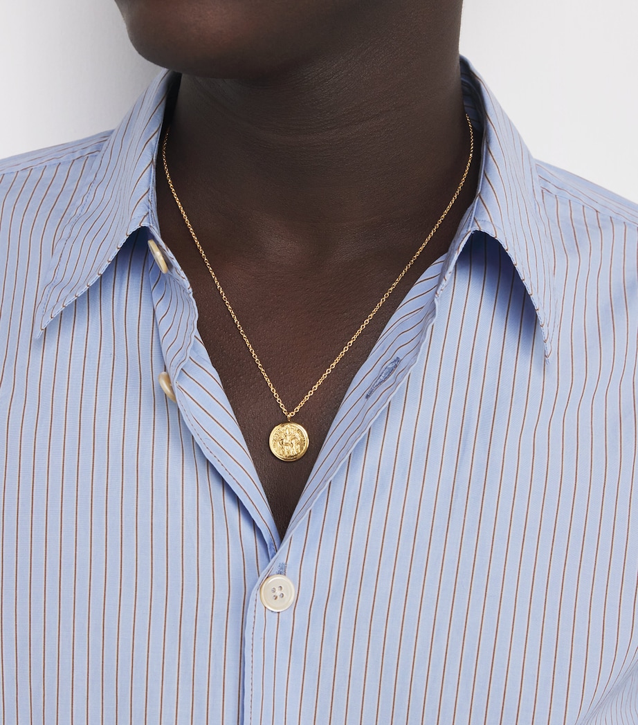 Gold-Plated Sterling Silver Coin Necklace GOLD Image 2