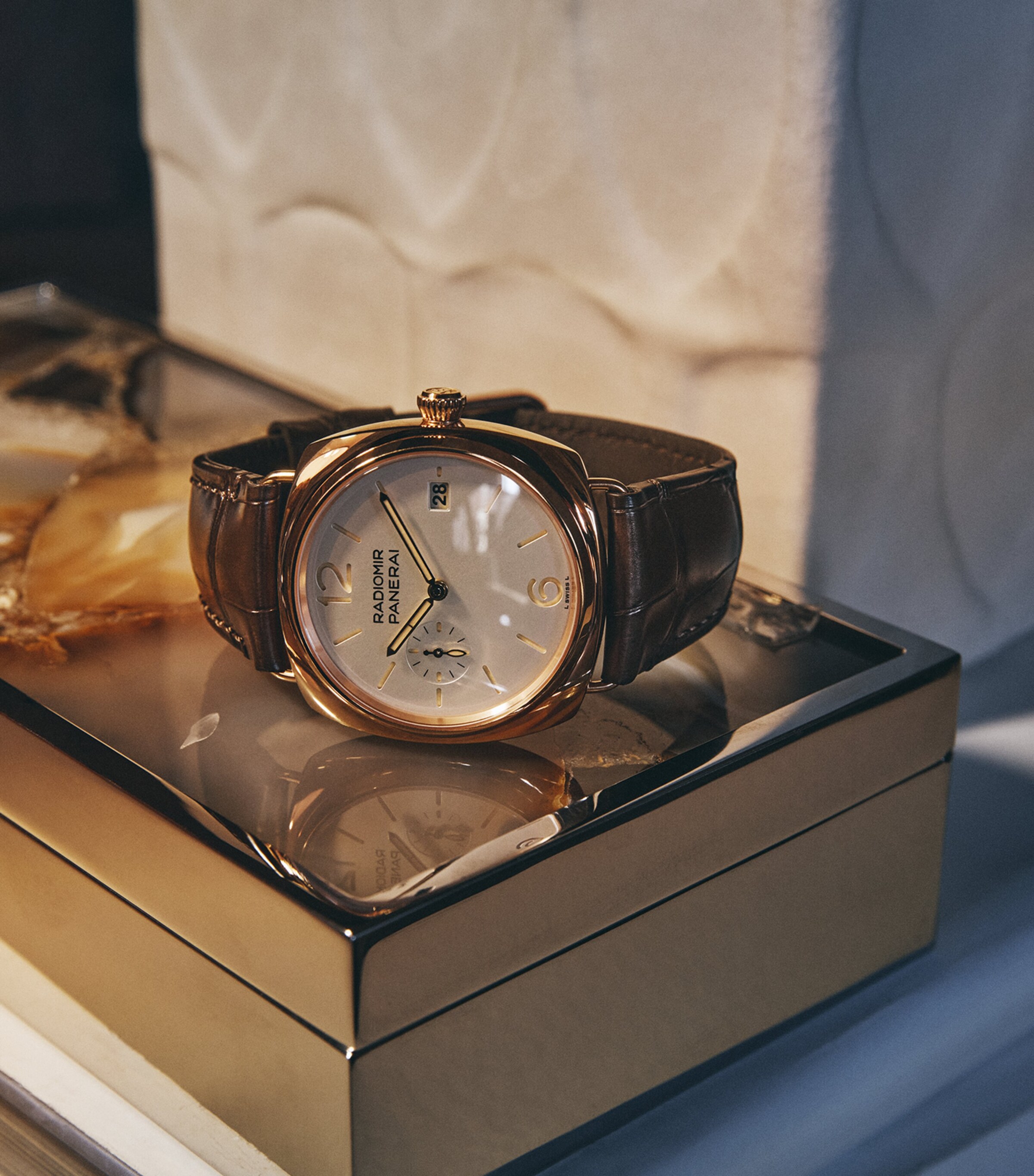 Rose Gold Radiomir Quaranta Watch 40mm WHITE Image 5