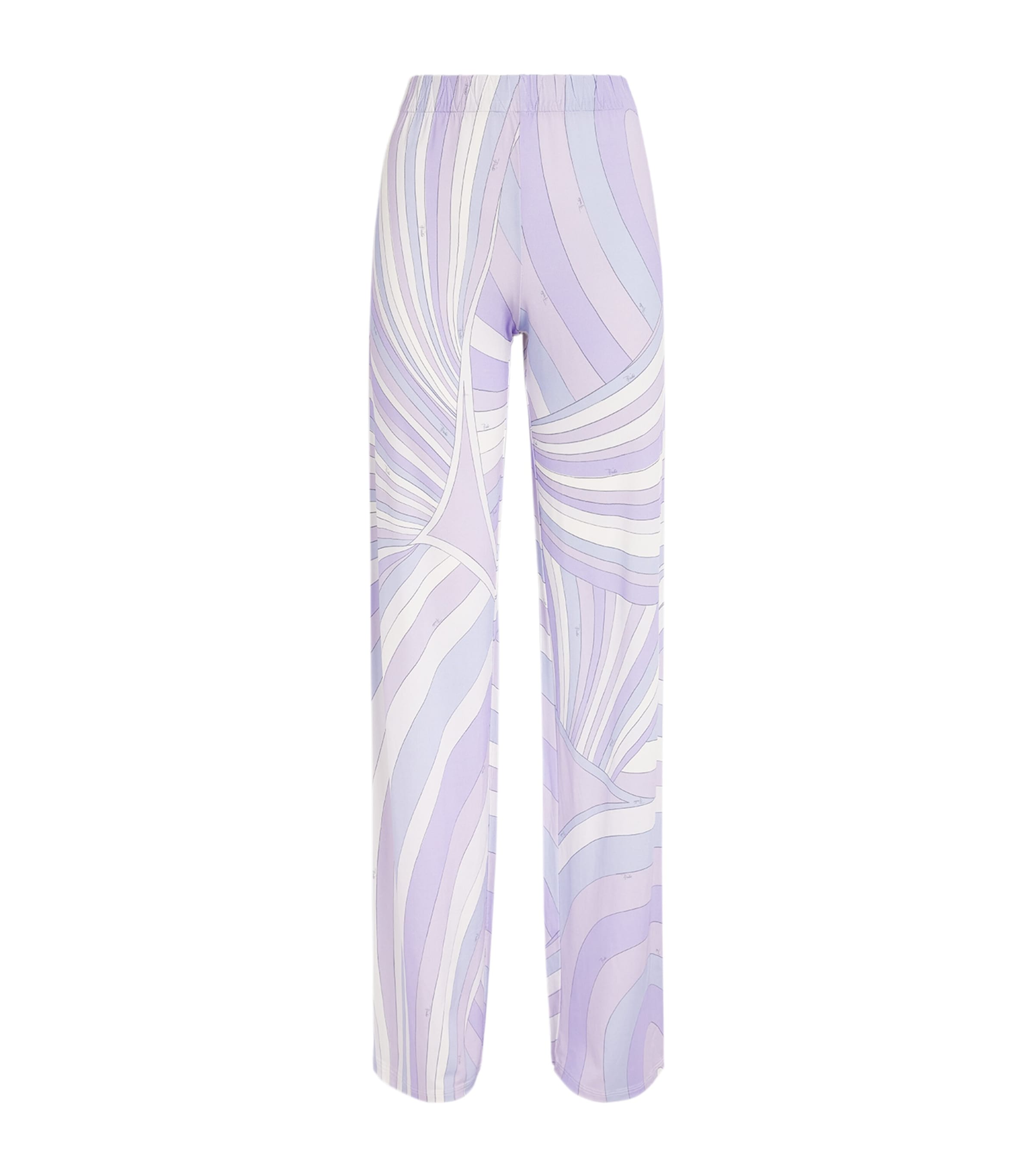 Satin Straight Trousers 009/LAVANDER Image 1