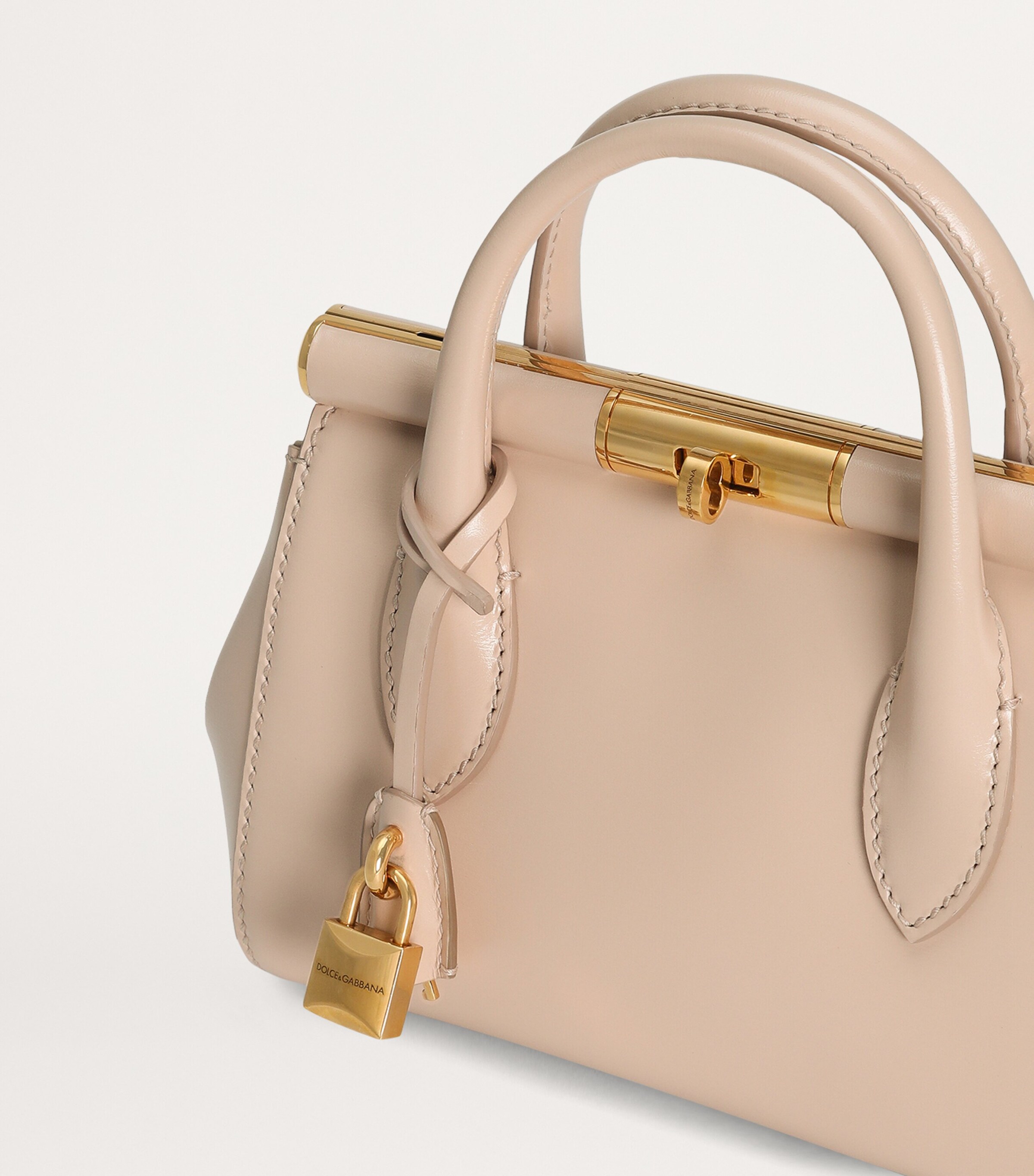 Leather Top-Handle Bag 80095-NUDE 1 Image 5