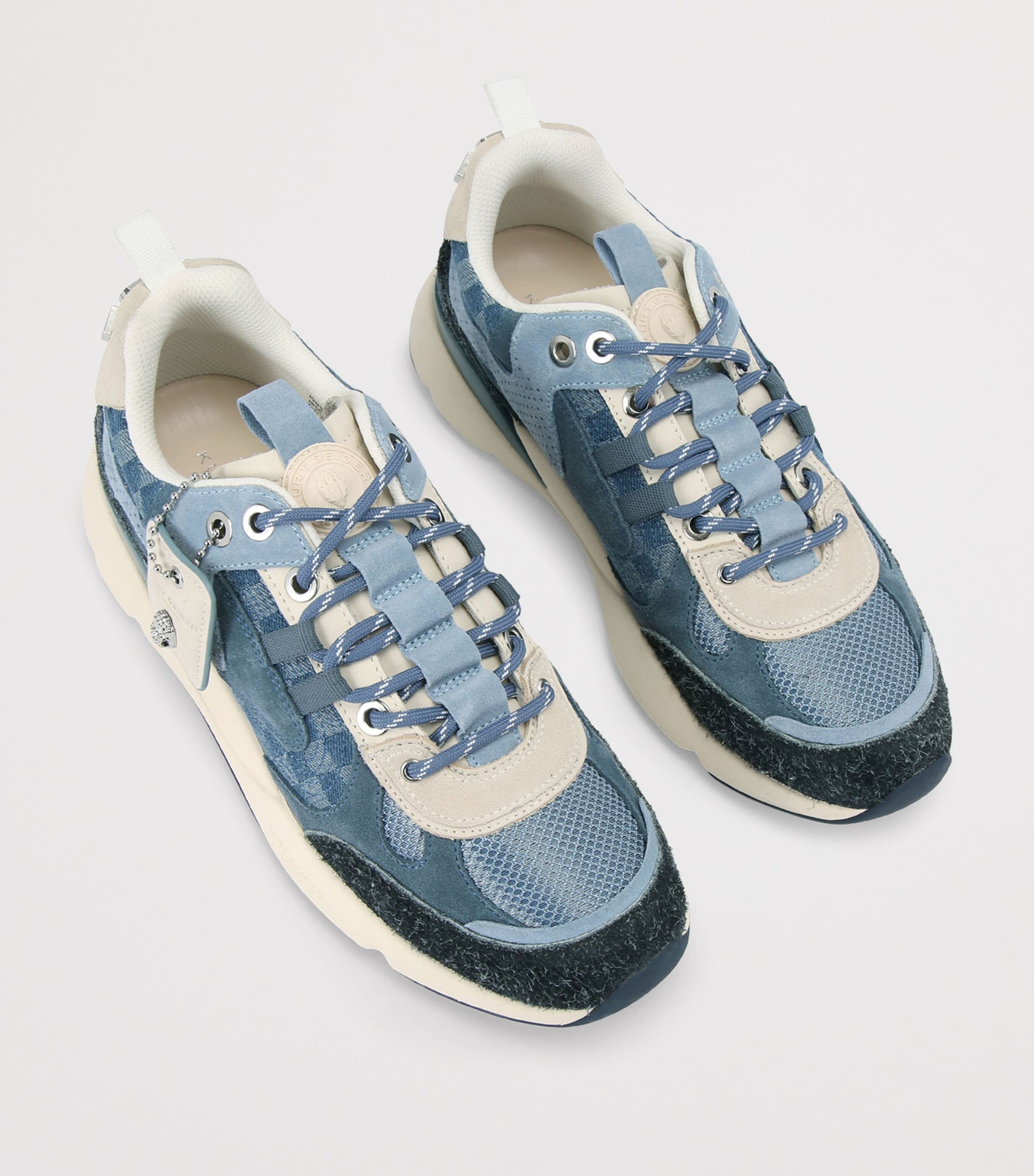Kurt Geiger London Denim-Suede Runner Low-Top Sneakers Denim Image 4