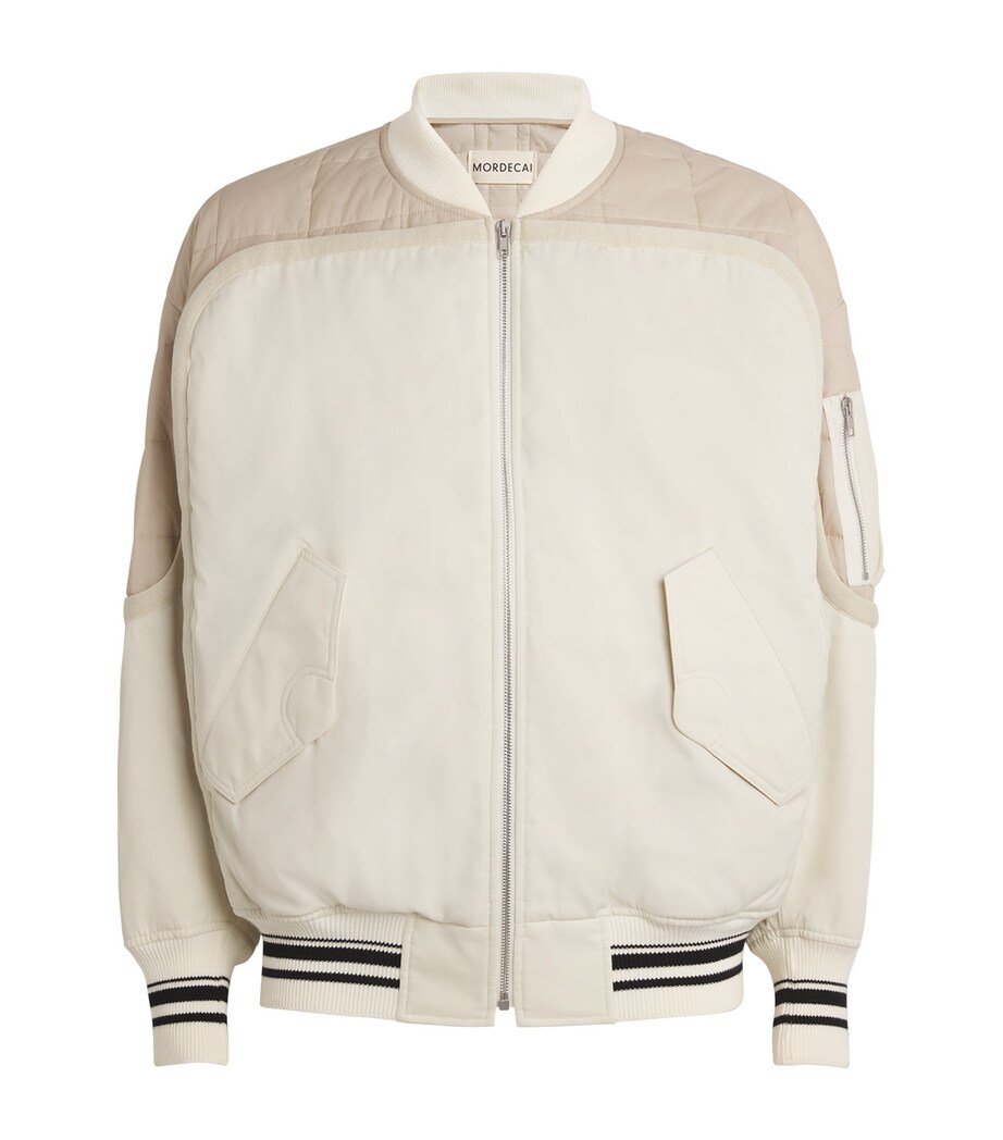 Layered Bomber Jacket 004/IVORY Image 1