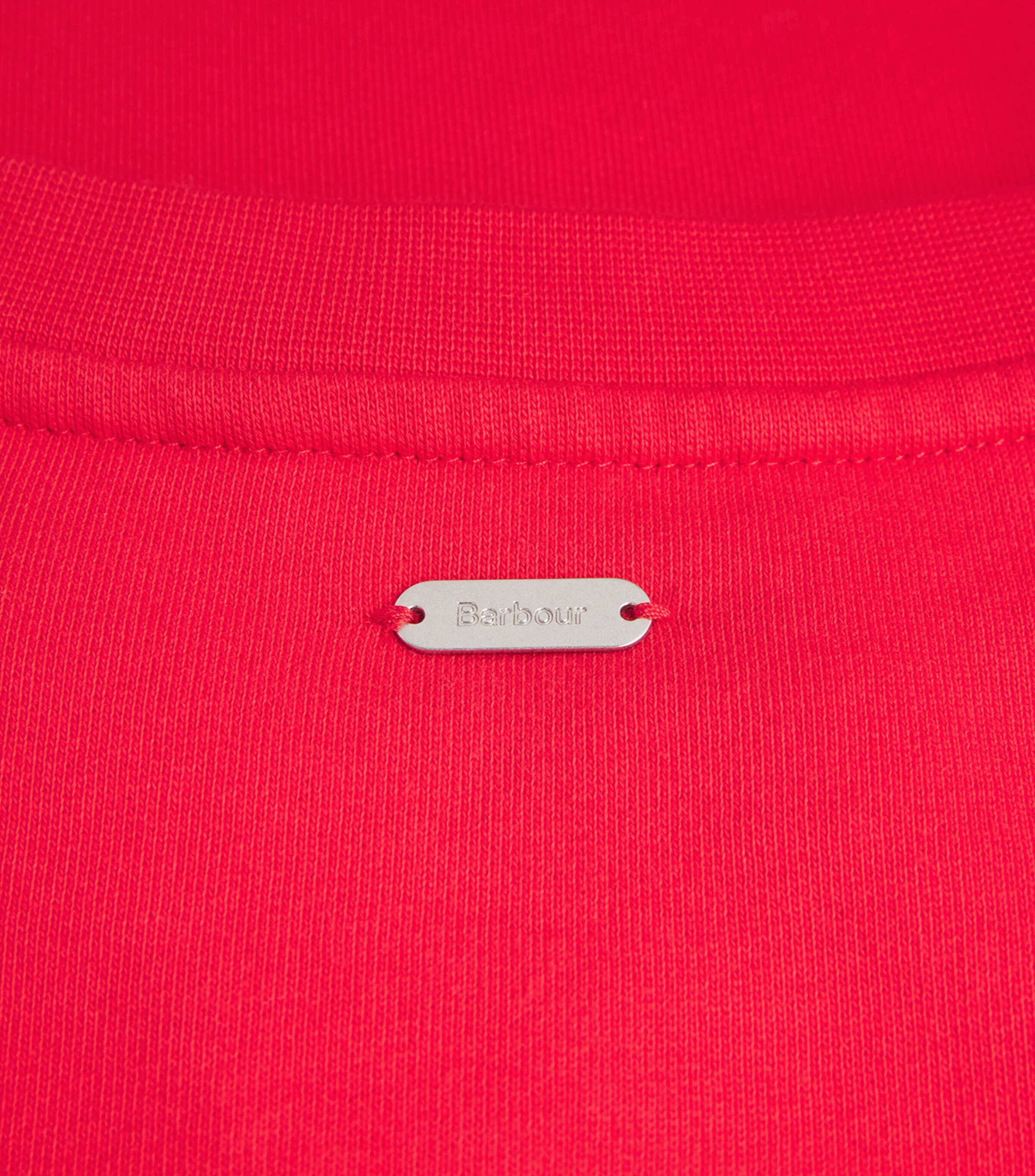 Barbour Womens Logo Hartland Sweatshirt Poppy Red Image 6