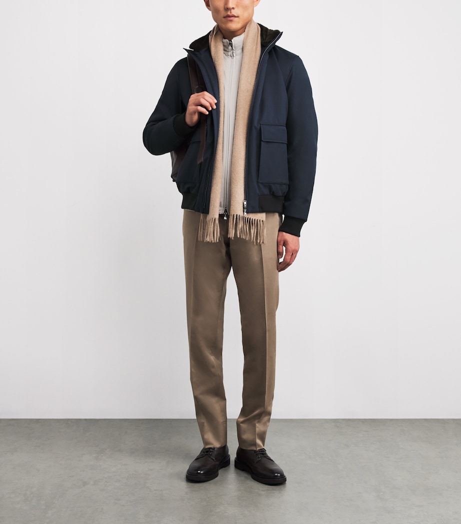 Wool Bomber Jacket 9200 BLUE Image 2