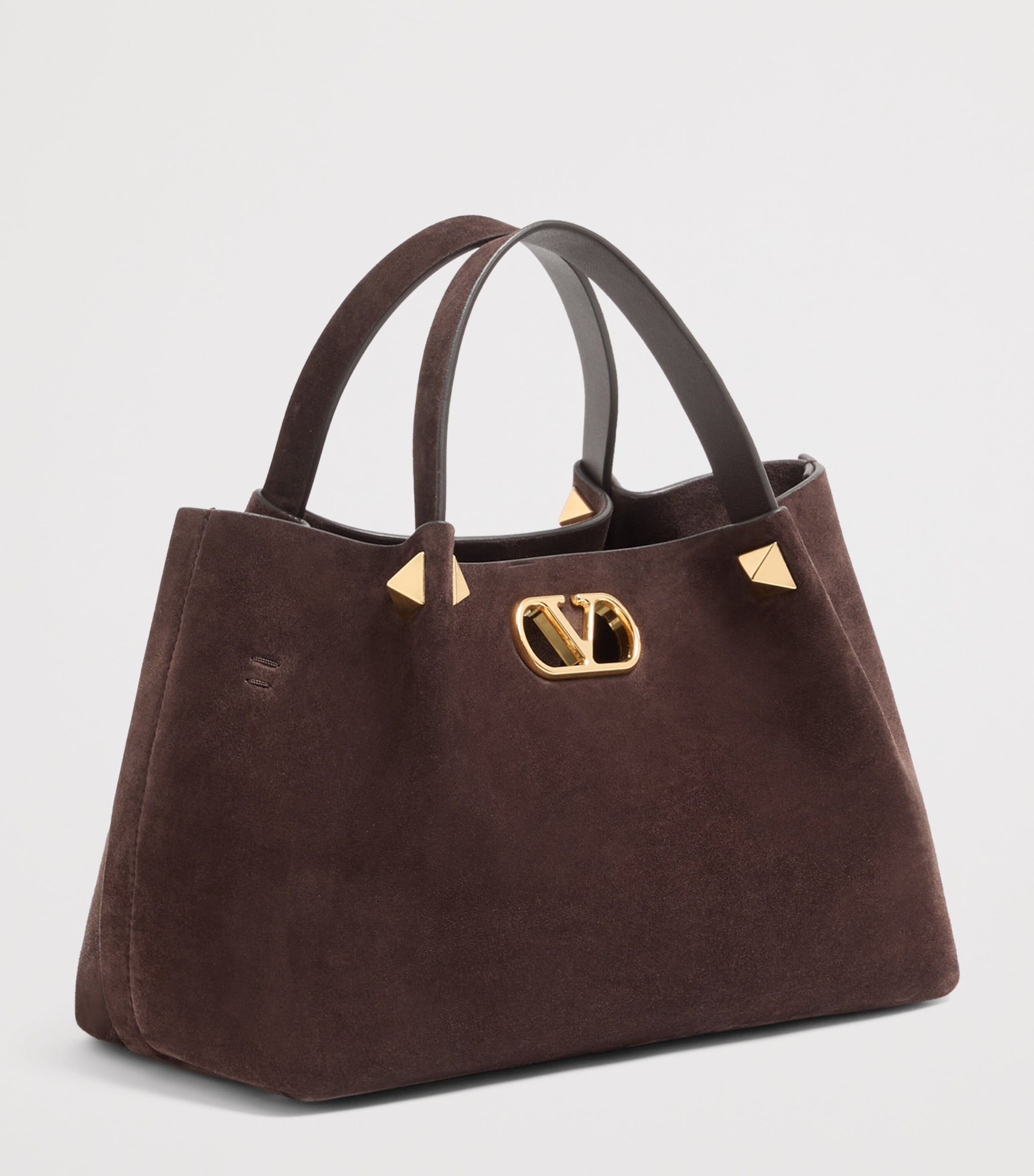 Valentino Garavani Small Suede VLogo Signature Tote Bag Image 2