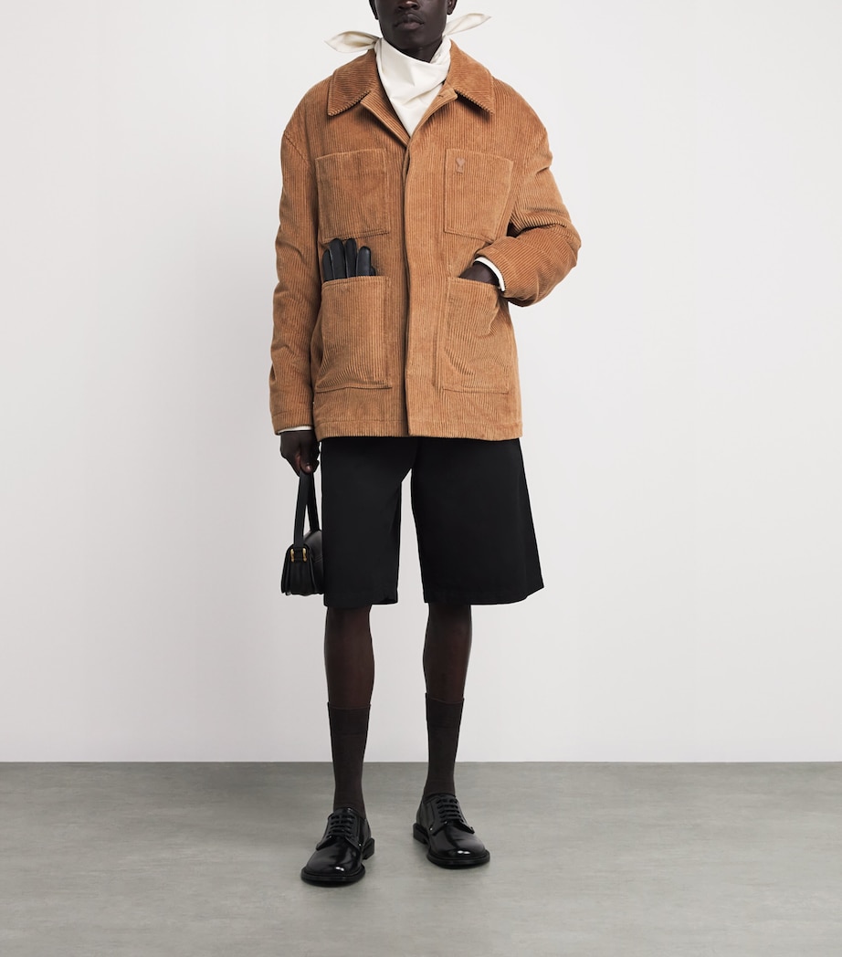 Corduroy Ami de Coeur Field Jacket 280 - CAMEL Image 2