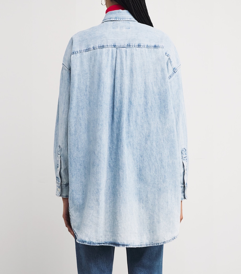 Relaxed Denim Shirt BLUE Image 4