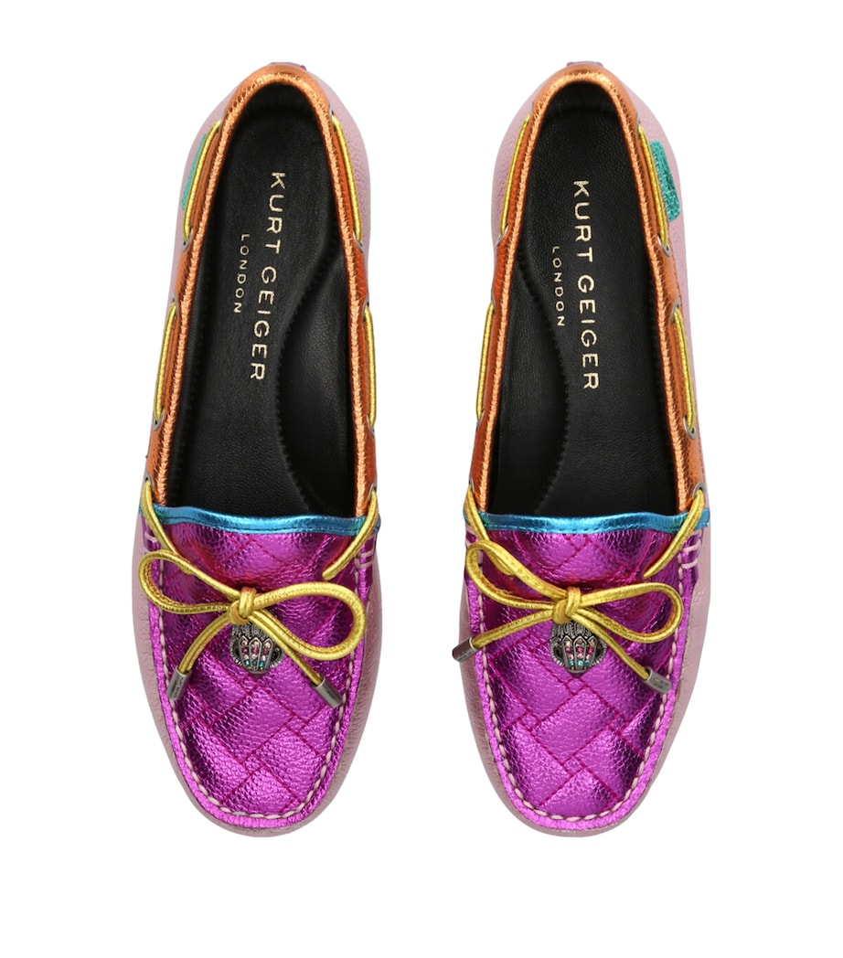 Kurt Geiger London Leather Eagle Moccasins Pink Comb Image 4