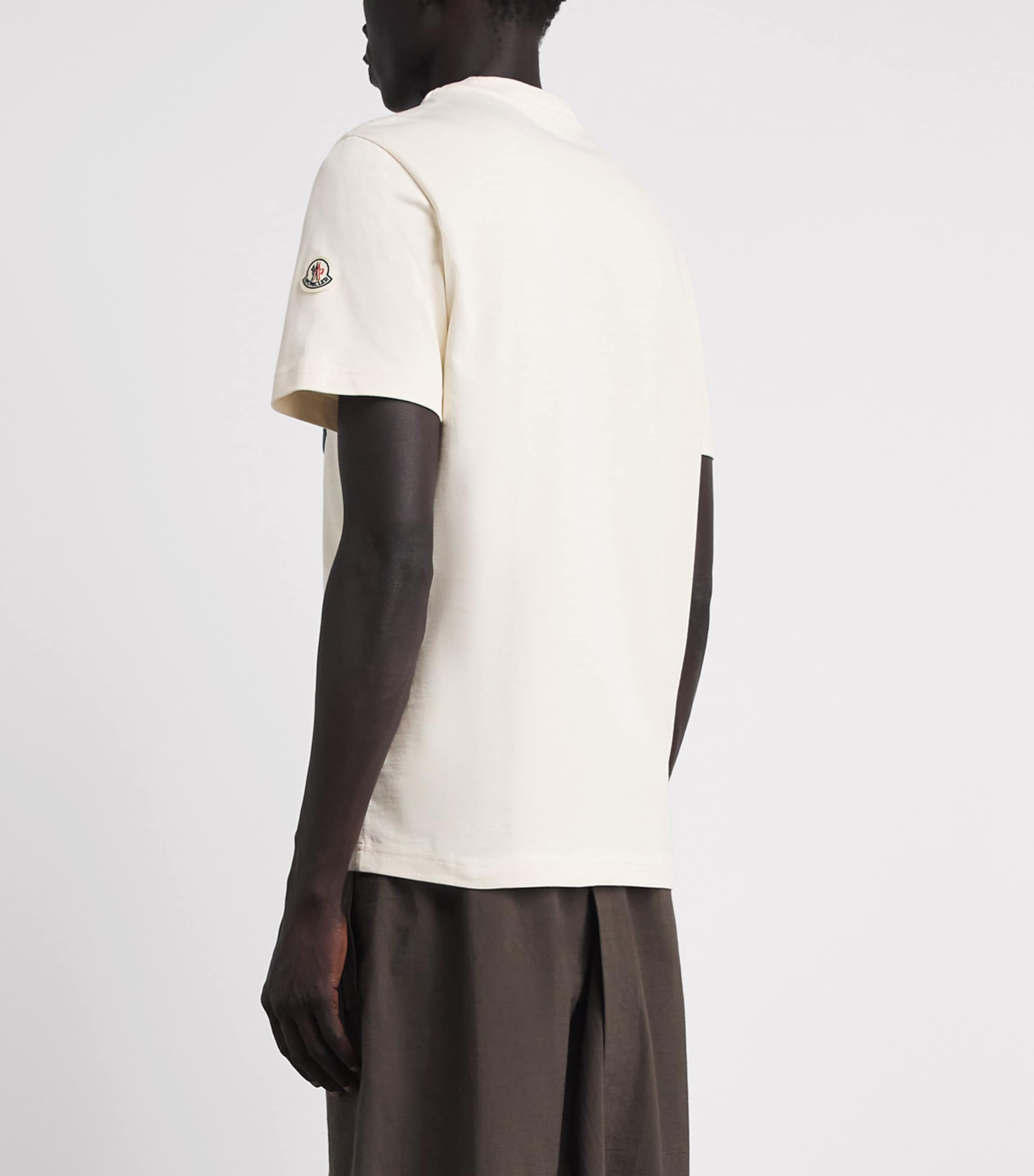 Moncler Mens Cotton Denim-Pocket T-Shirt Image 5